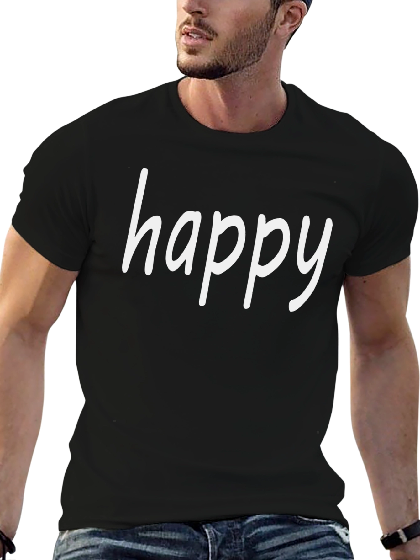 Happy Graphic Tee - Casual Comfort