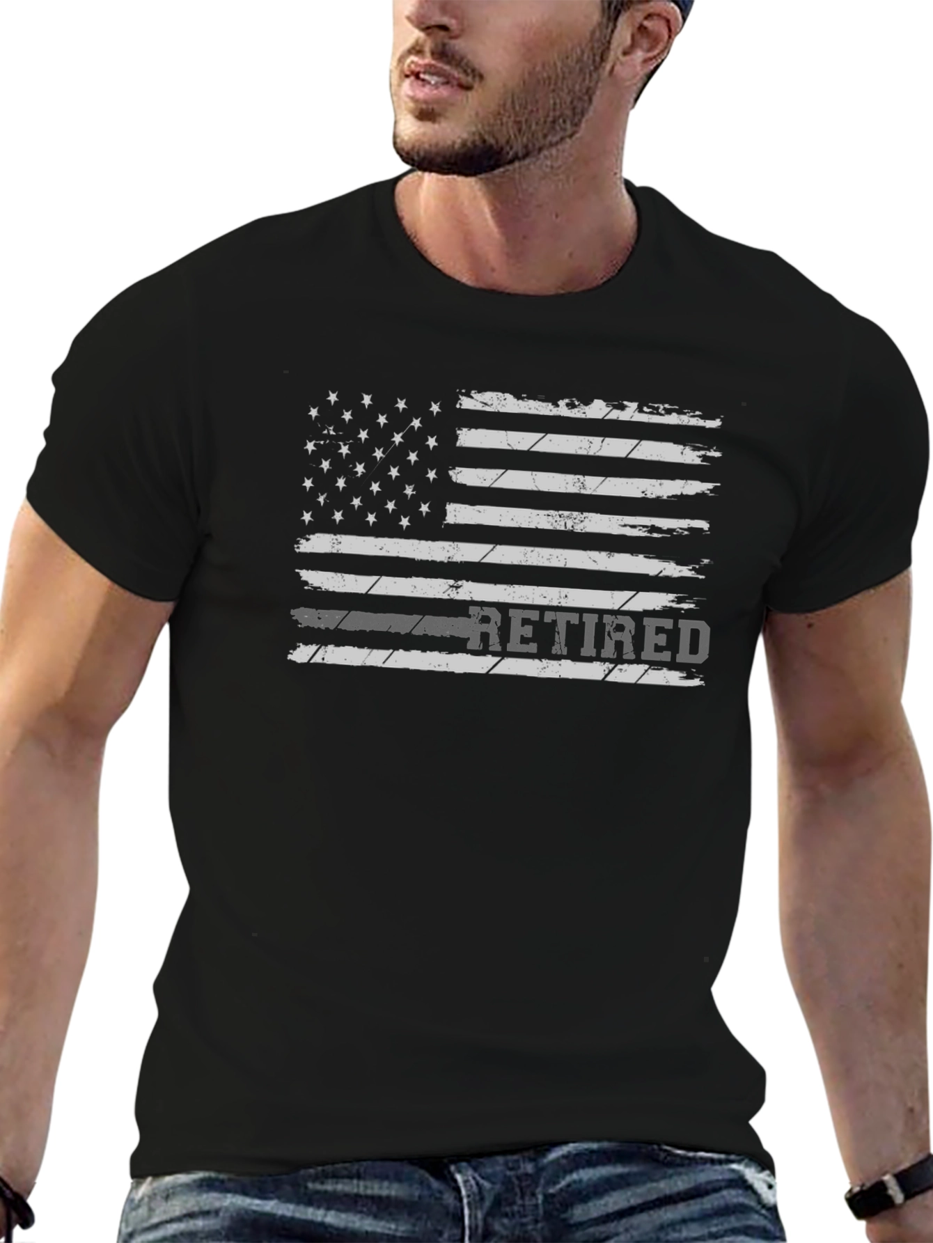 Retired American Flag T-Shirt