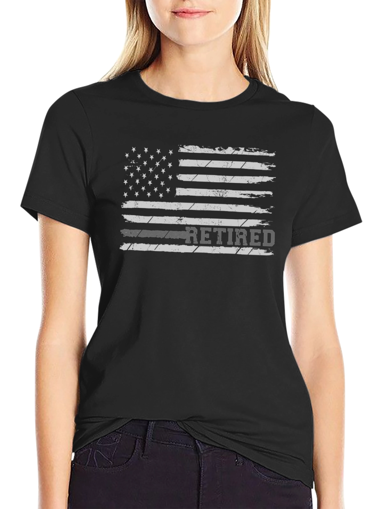 Retired American Flag T-Shirt