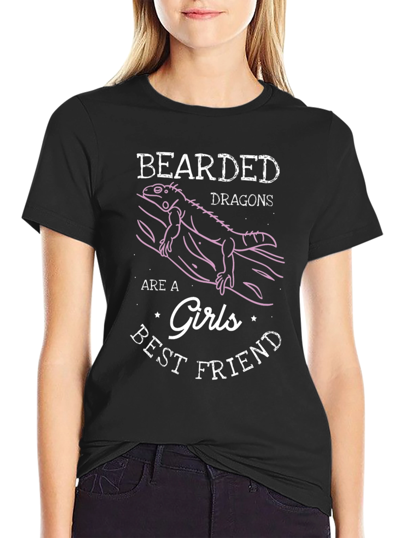Bearded Dragon Girls Best Friend Graphic T-Shirt