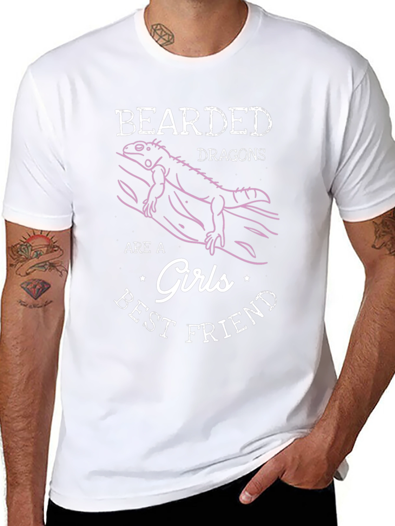 Bearded Dragon Girls Best Friend Graphic T-Shirt
