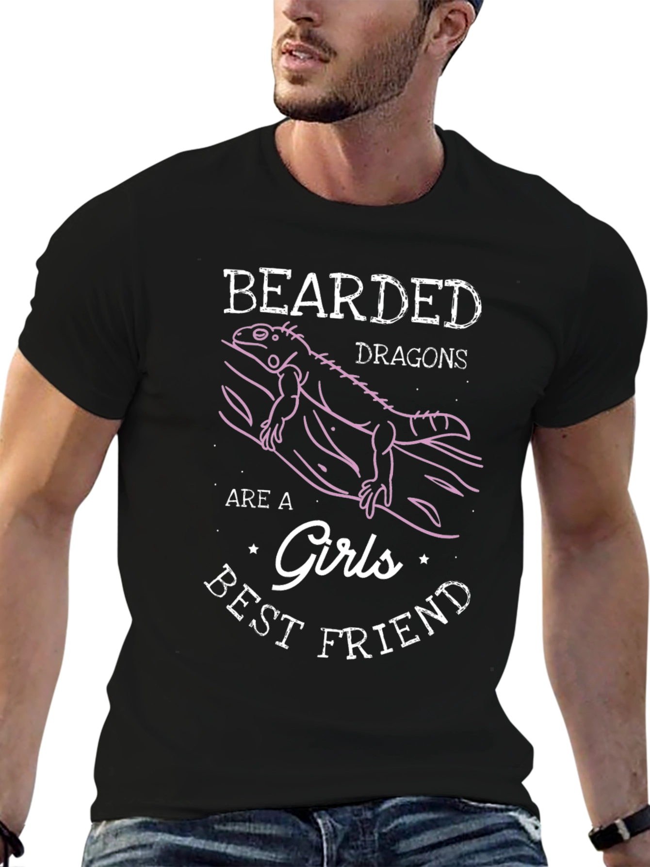 Bearded Dragon Girls Best Friend Graphic T-Shirt
