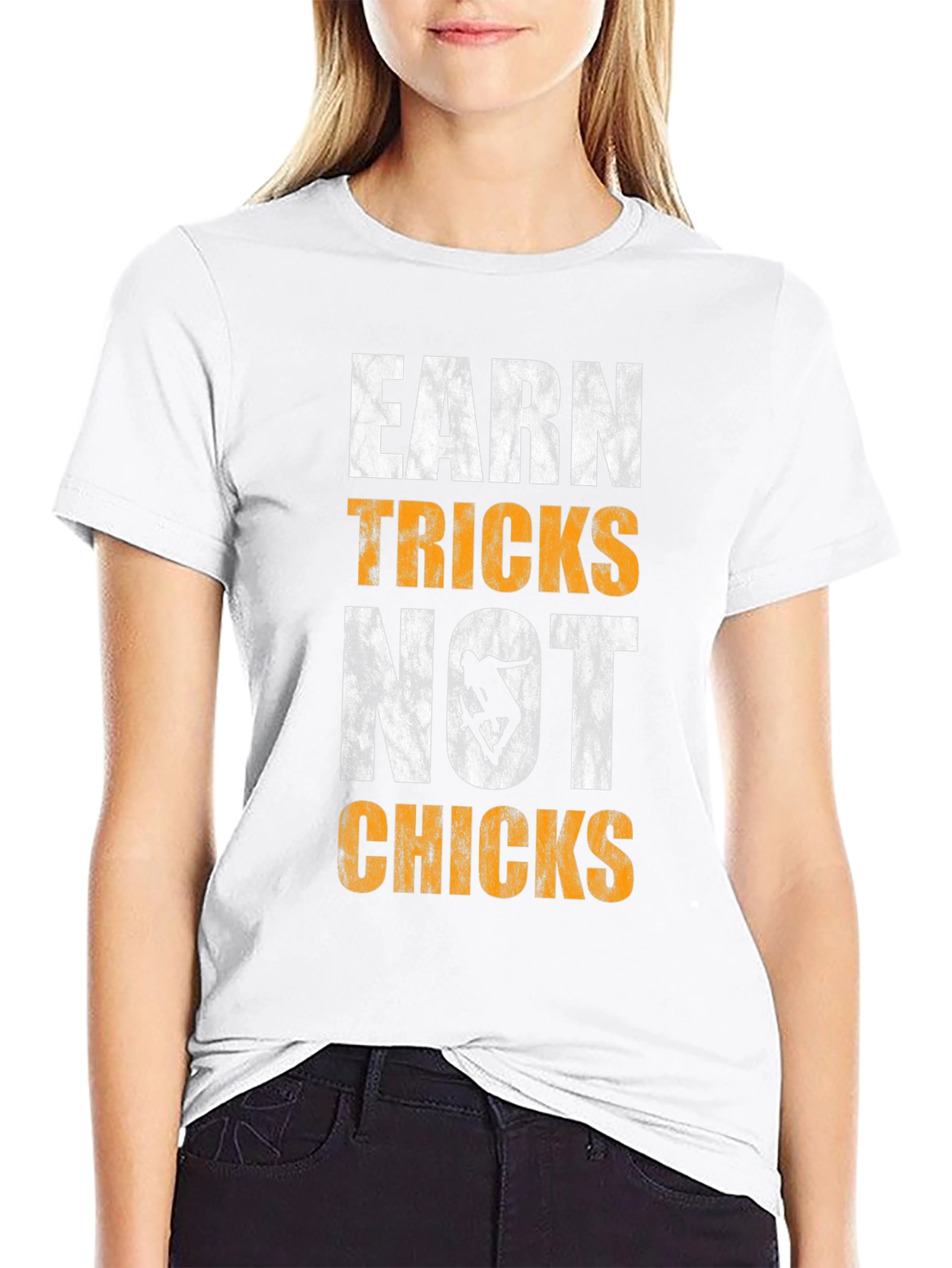 Earn Tricks Not Chicks Graphic Tee - Skateboarding