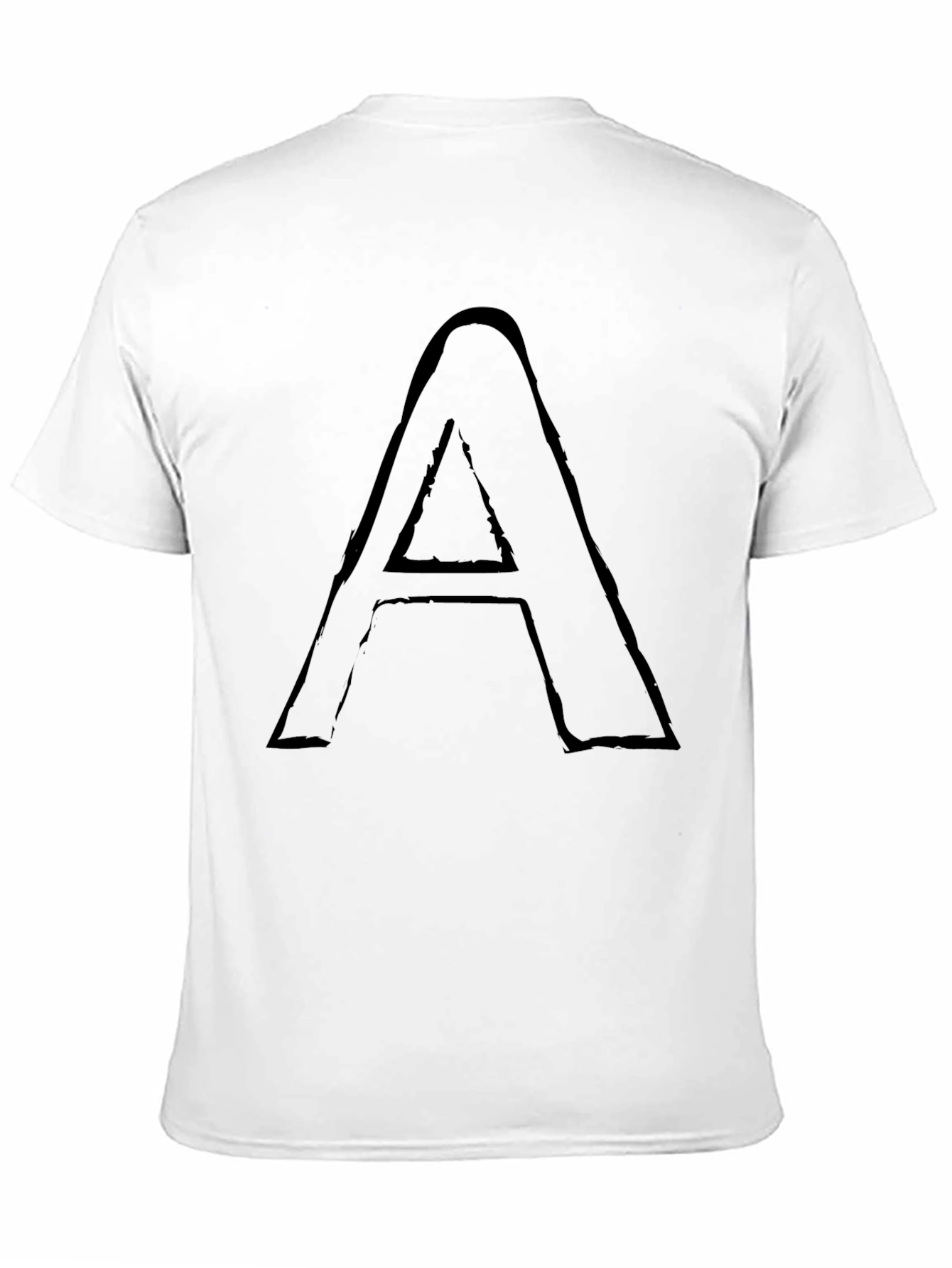 Letter A Graphic Print Black Tee