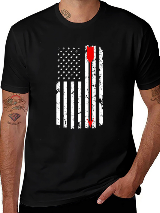 American Flag Arrow T-Shirt - Black