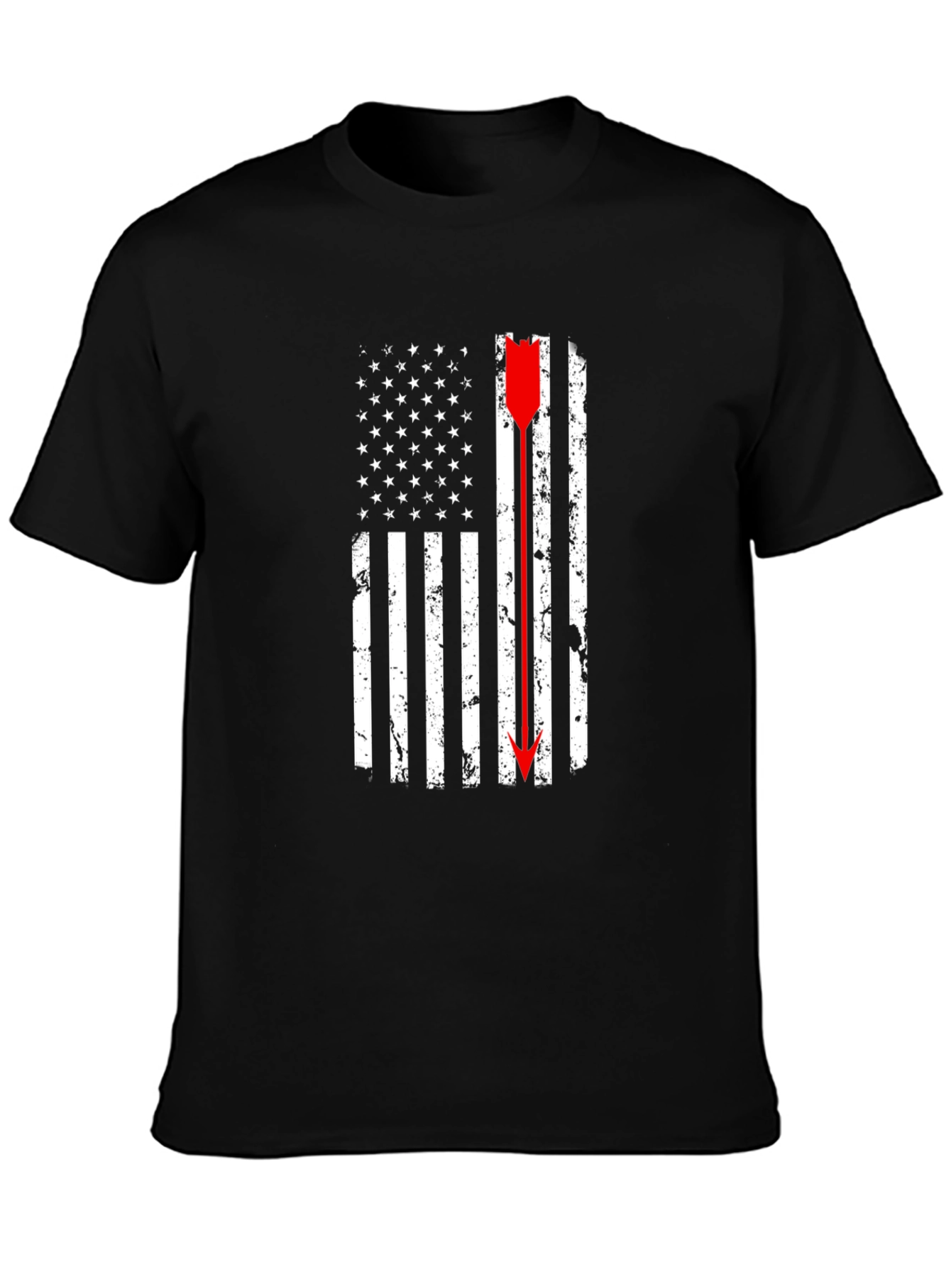 American Flag Arrow T-Shirt - Black
