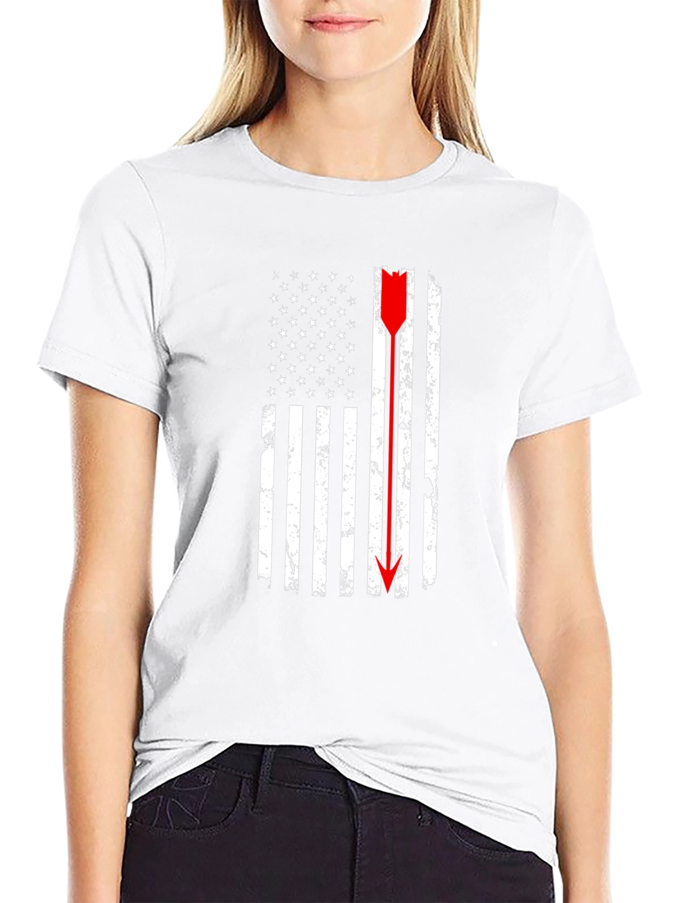 American Flag Arrow T-Shirt - Black