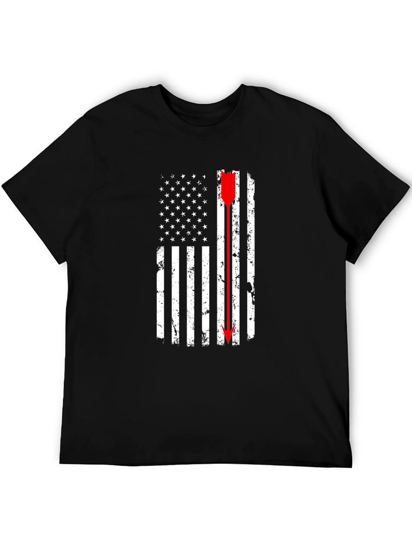 American Flag Arrow T-Shirt - Black