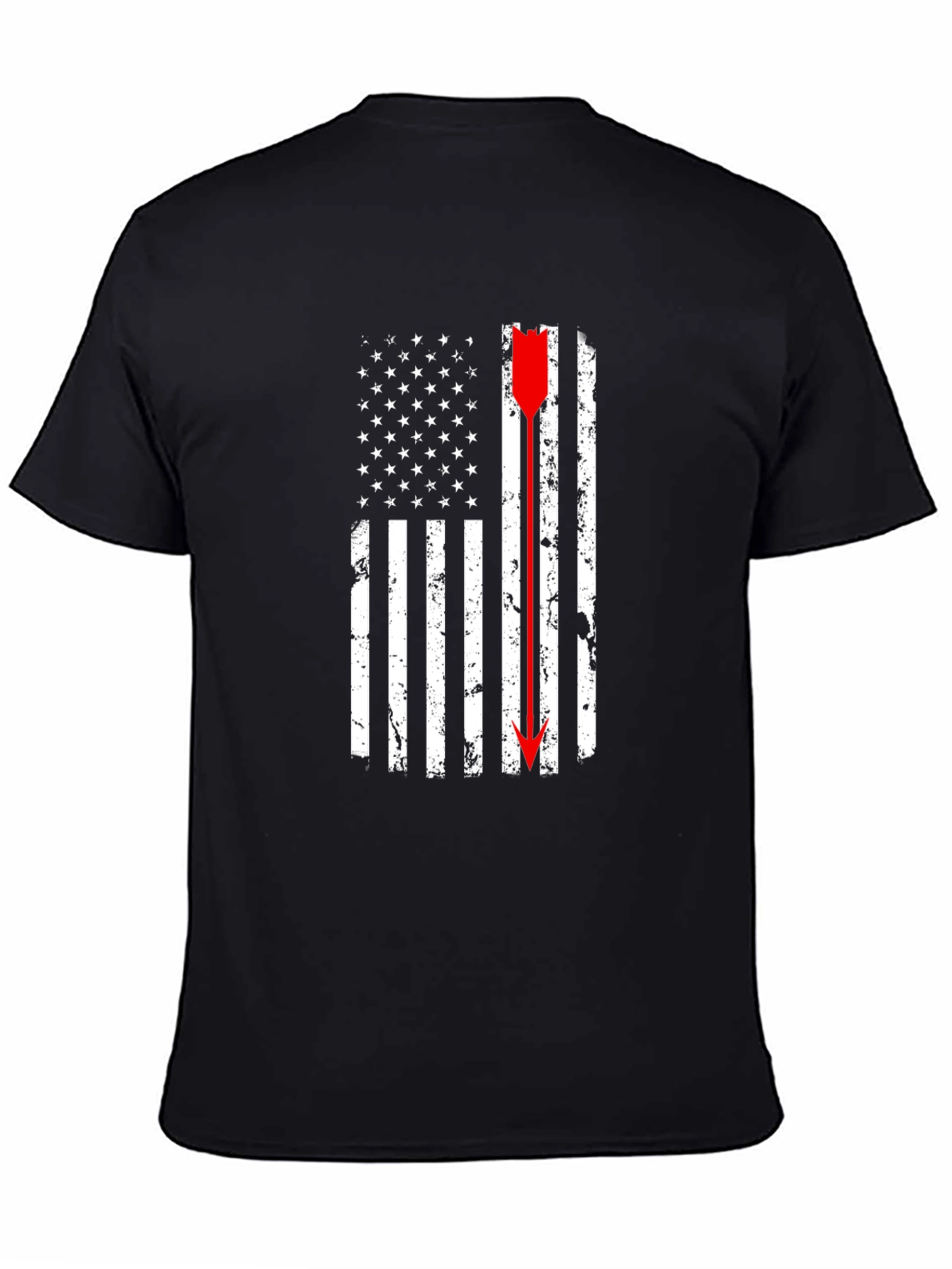 American Flag Arrow T-Shirt - Black