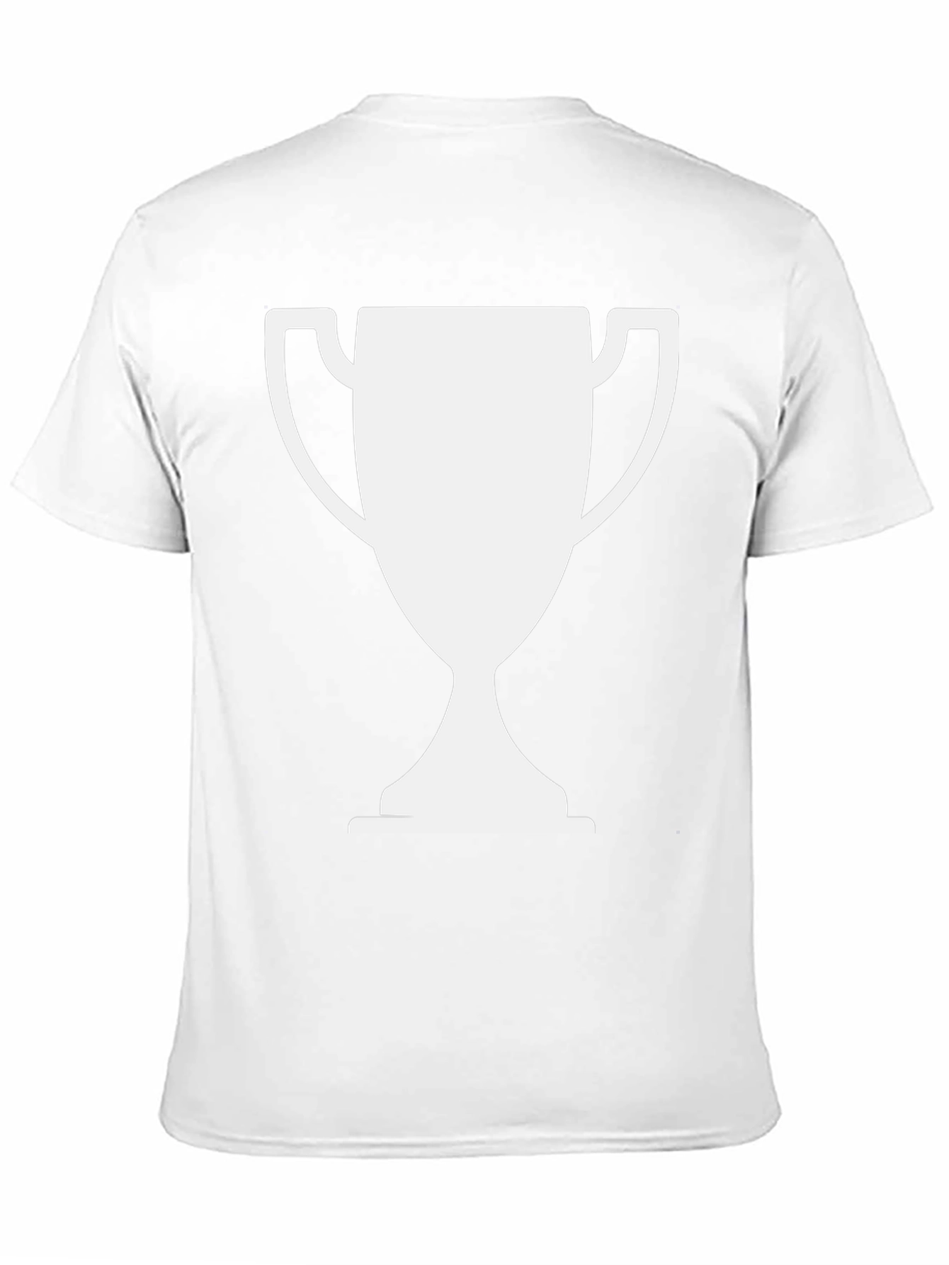 Black T-Shirt with White Trophy Graphic