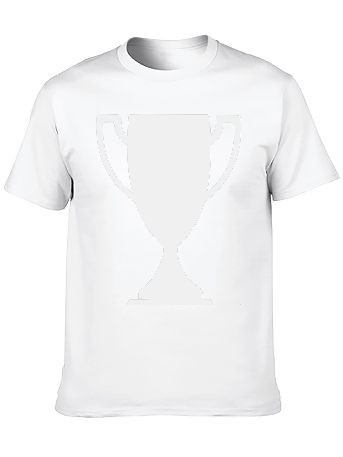 Black T-Shirt with White Trophy Graphic