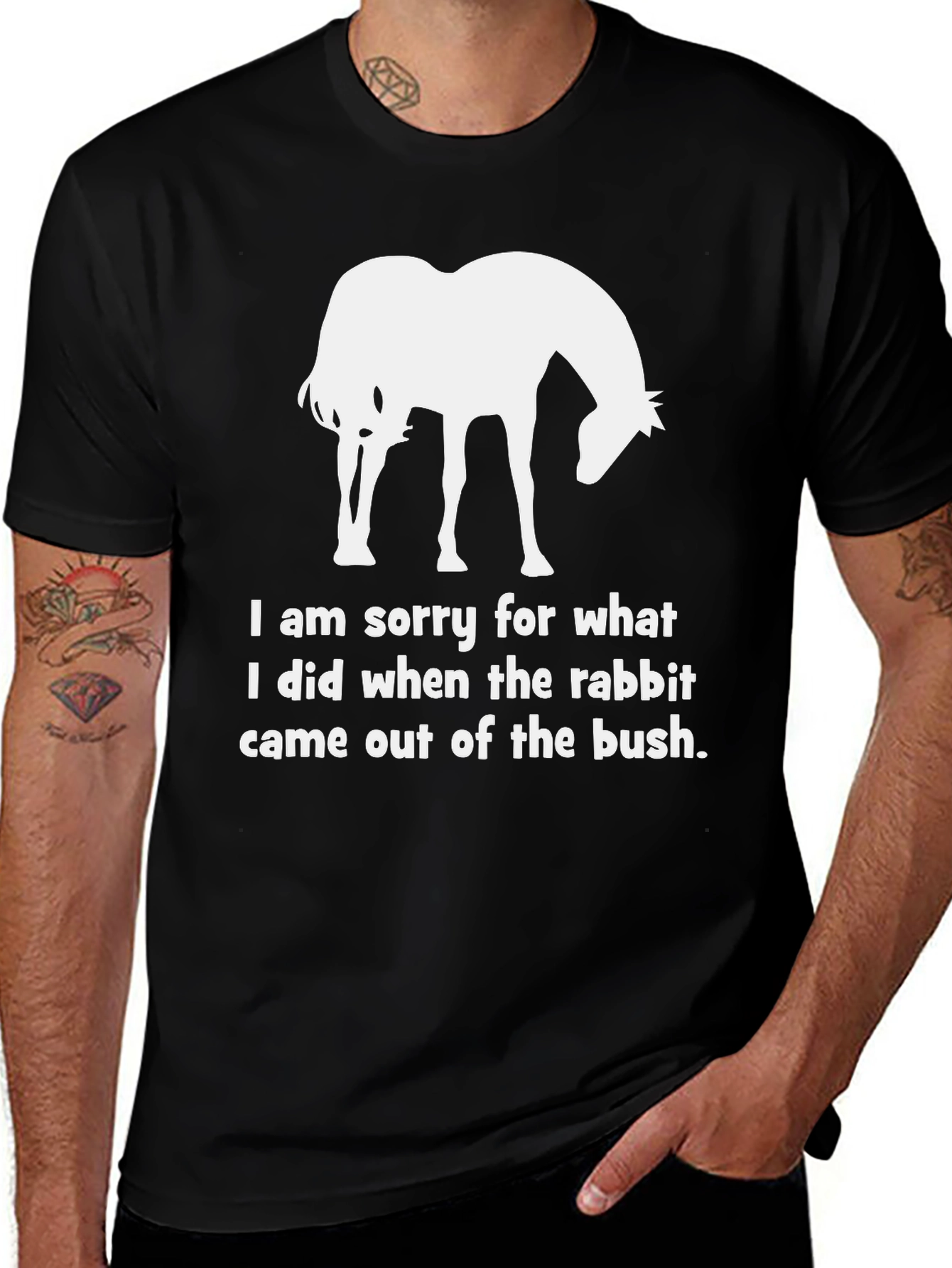 Funny Horse & Rabbit Apology T-Shirt