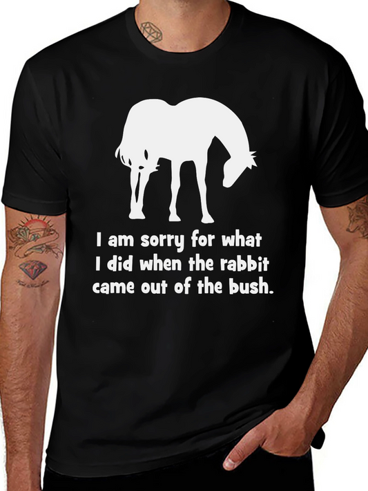 Funny Horse & Rabbit Apology T-Shirt