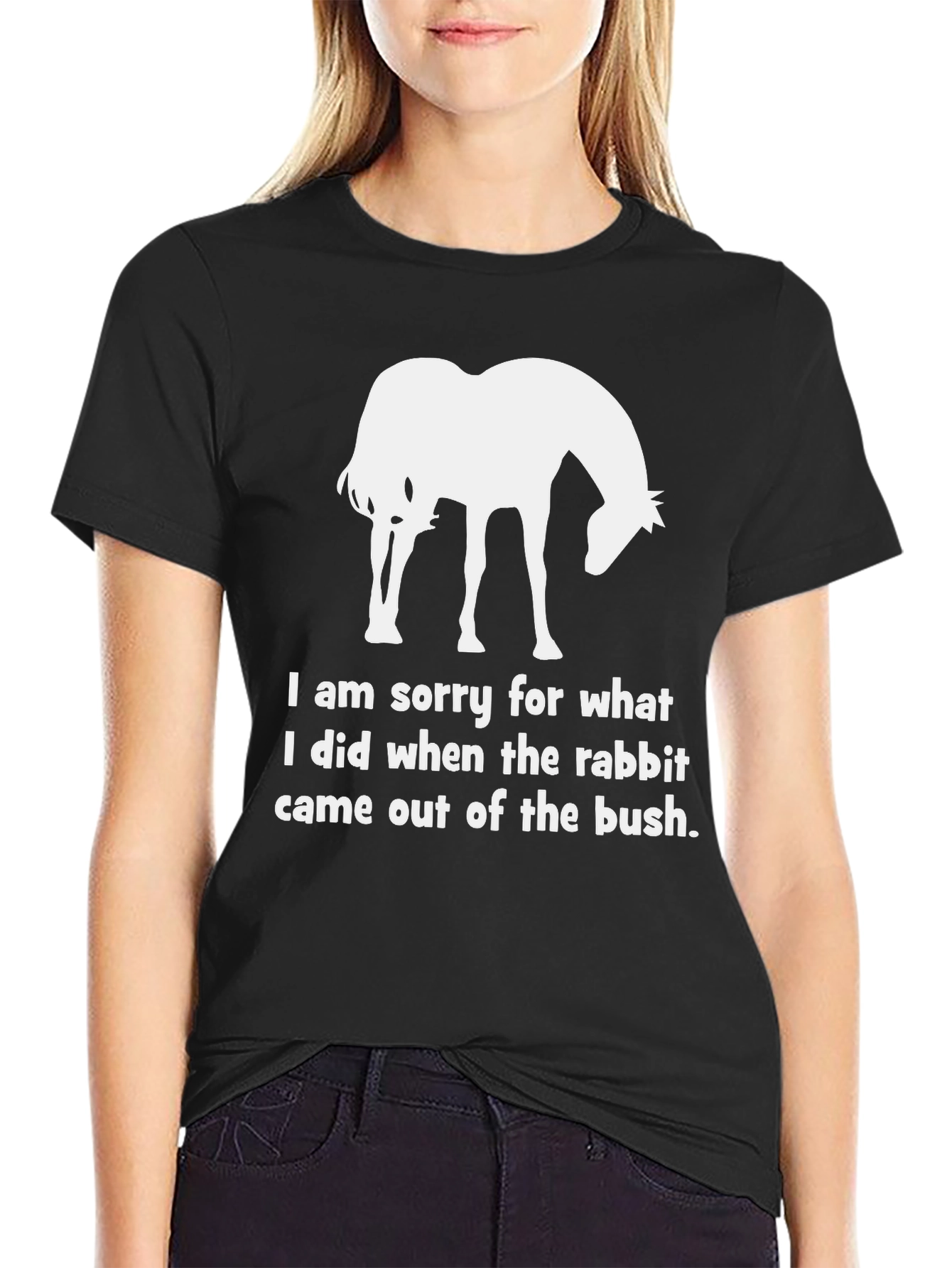 Funny Horse & Rabbit Apology T-Shirt