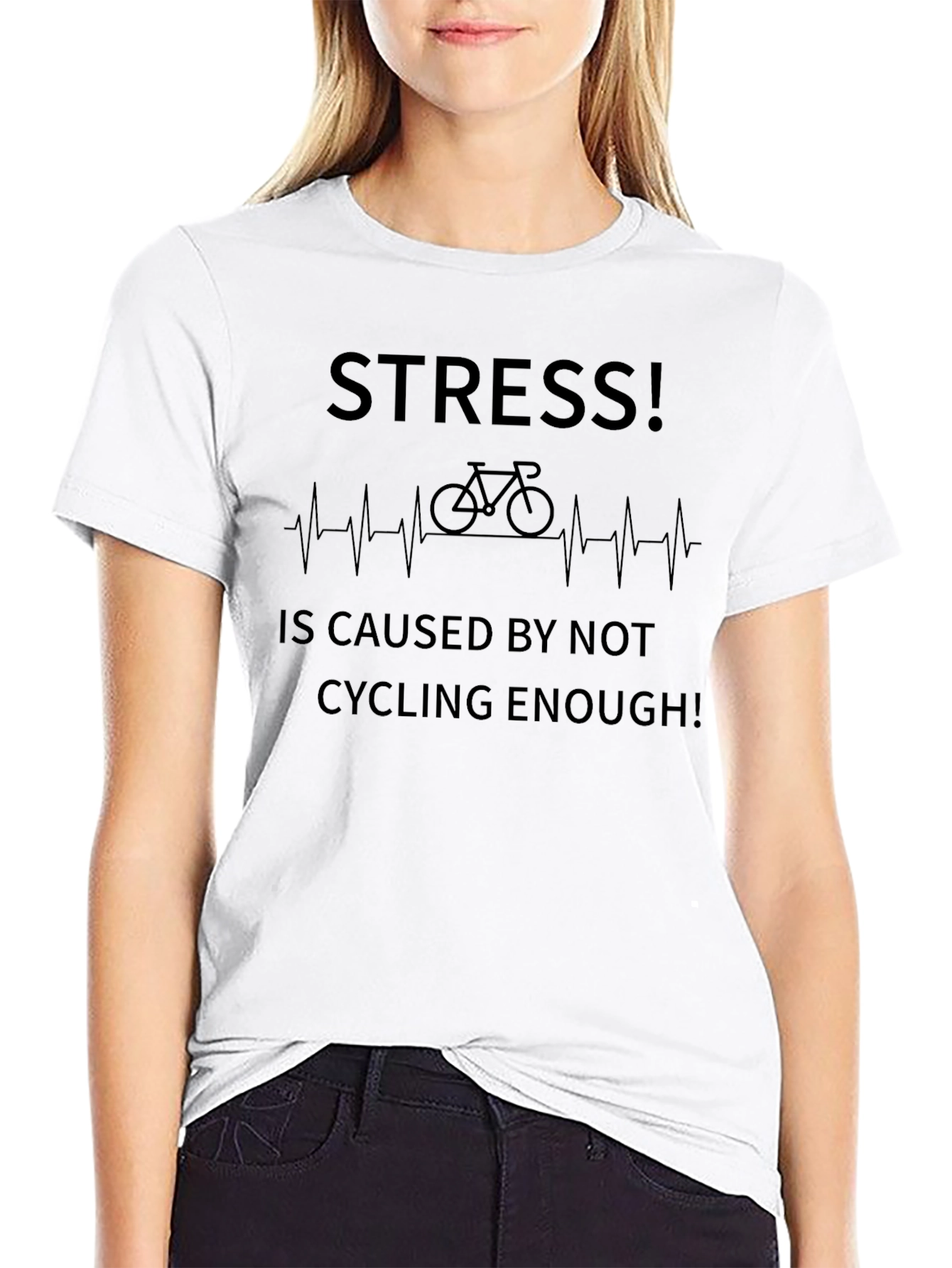 Stress Cycling T-Shirt - Funny Biker Tee