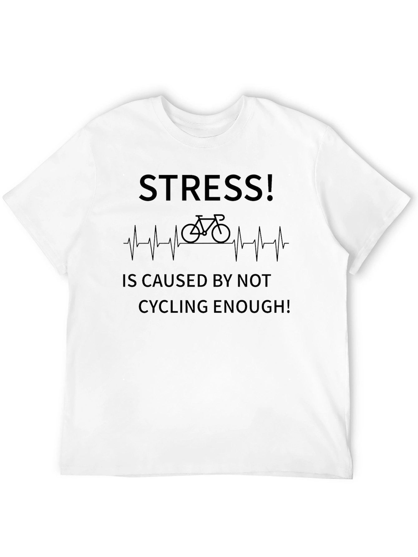 Stress Cycling T-Shirt - Funny Biker Tee