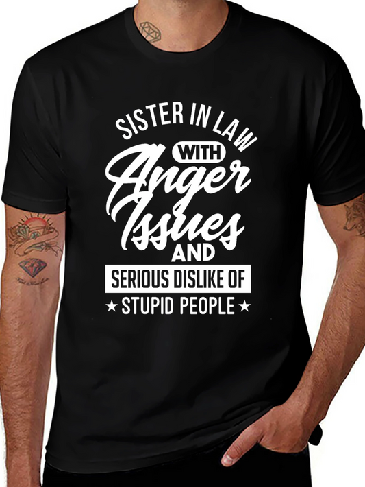 Sister-in-Law Anger Issues Black Graphic Tee