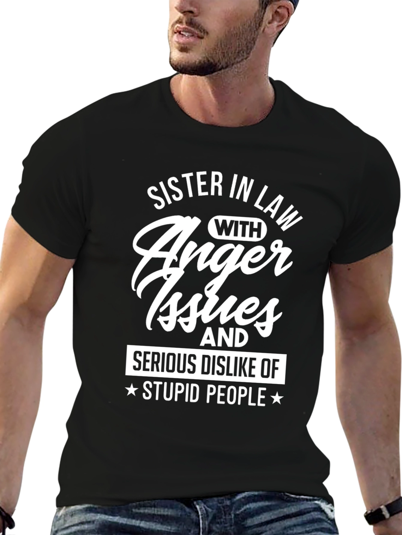 Sister-in-Law Anger Issues Black Graphic Tee
