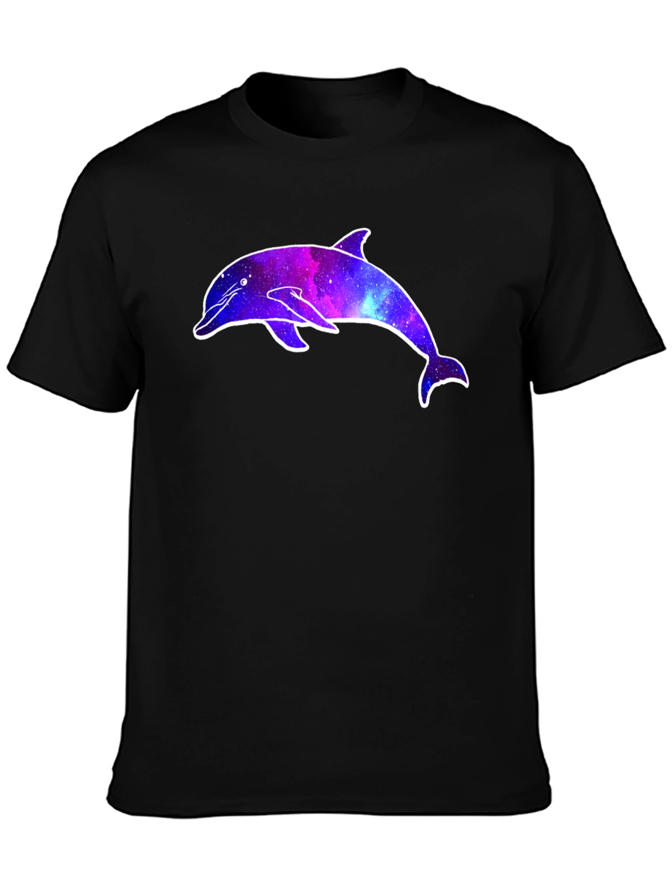 Galaxy Dolphin Graphic Tee - Cosmic Style