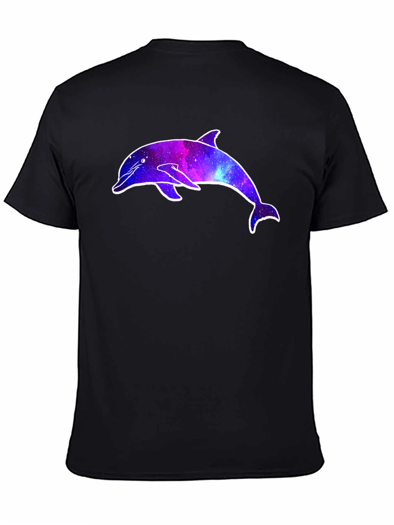 Galaxy Dolphin Graphic Tee - Cosmic Style