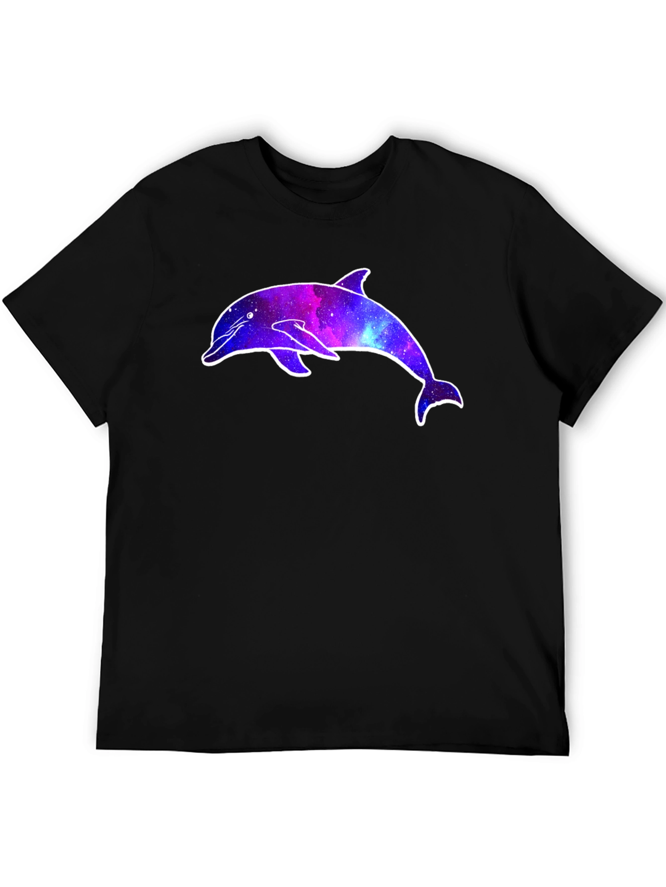 Galaxy Dolphin Graphic Tee - Cosmic Style