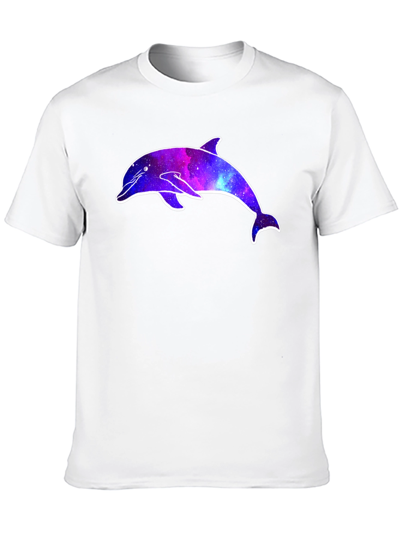 Galaxy Dolphin Graphic Tee - Cosmic Style