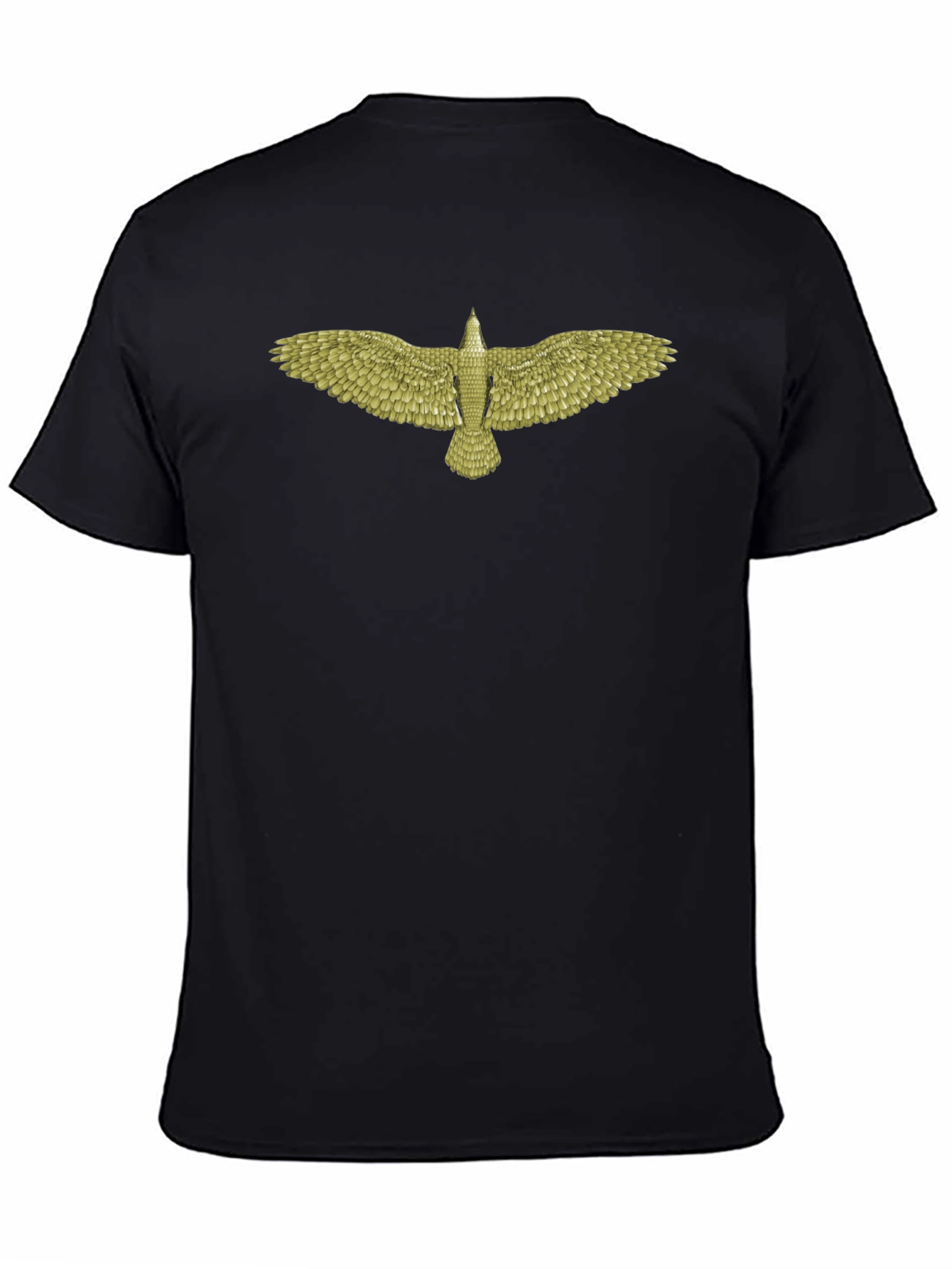 Mens Black T-Shirt with Eagle Design