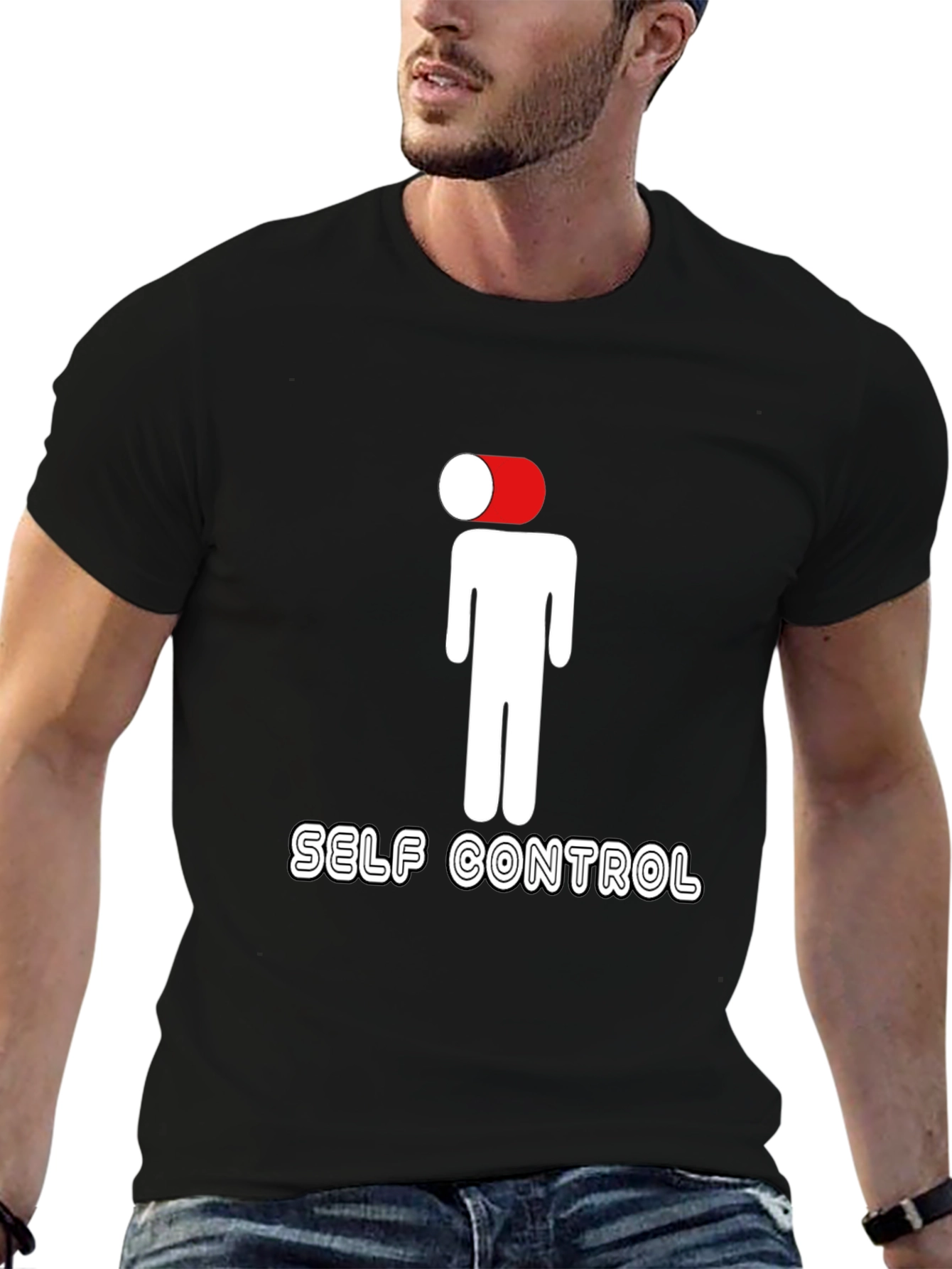 Self Control Graphic Tee - Black Casual Shirt