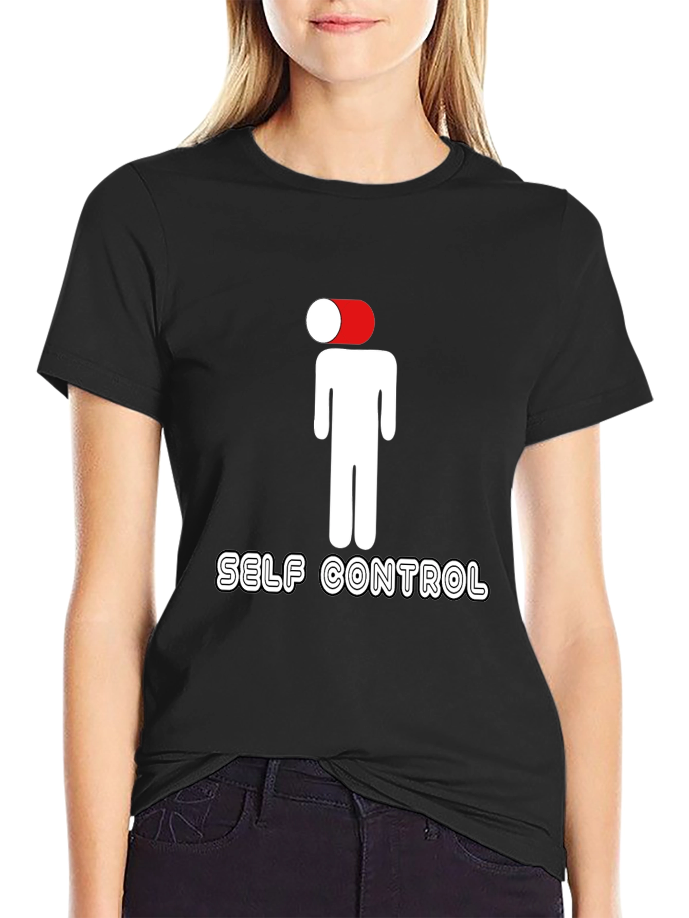 Self Control Graphic Tee - Black Casual Shirt