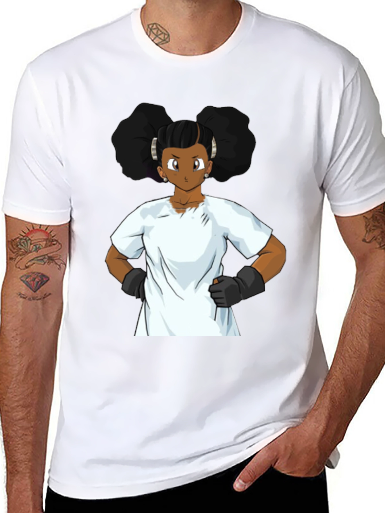 Cartoon Graphic Black T-Shirt