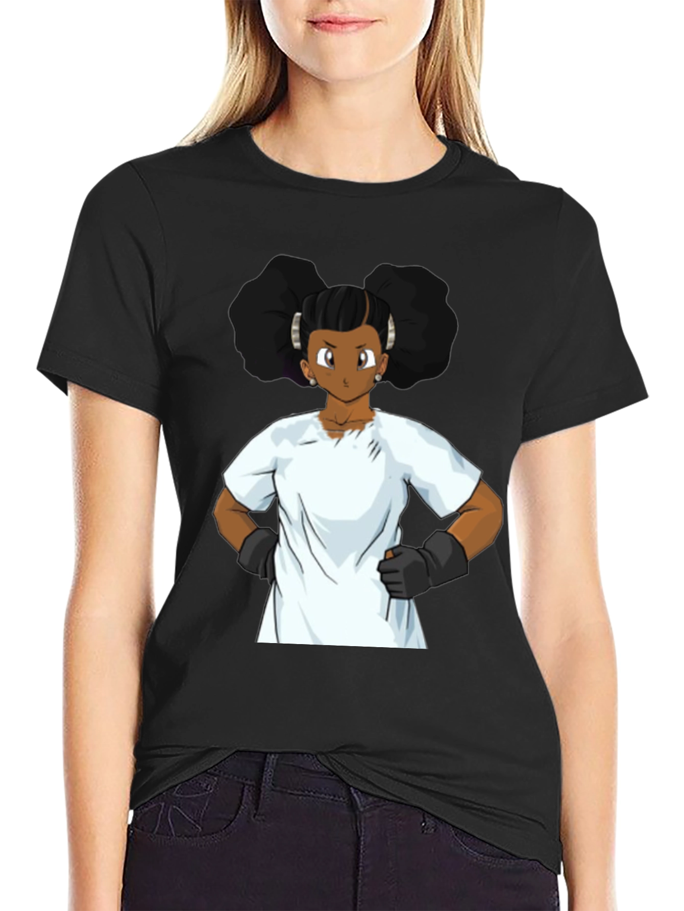 Cartoon Graphic Black T-Shirt