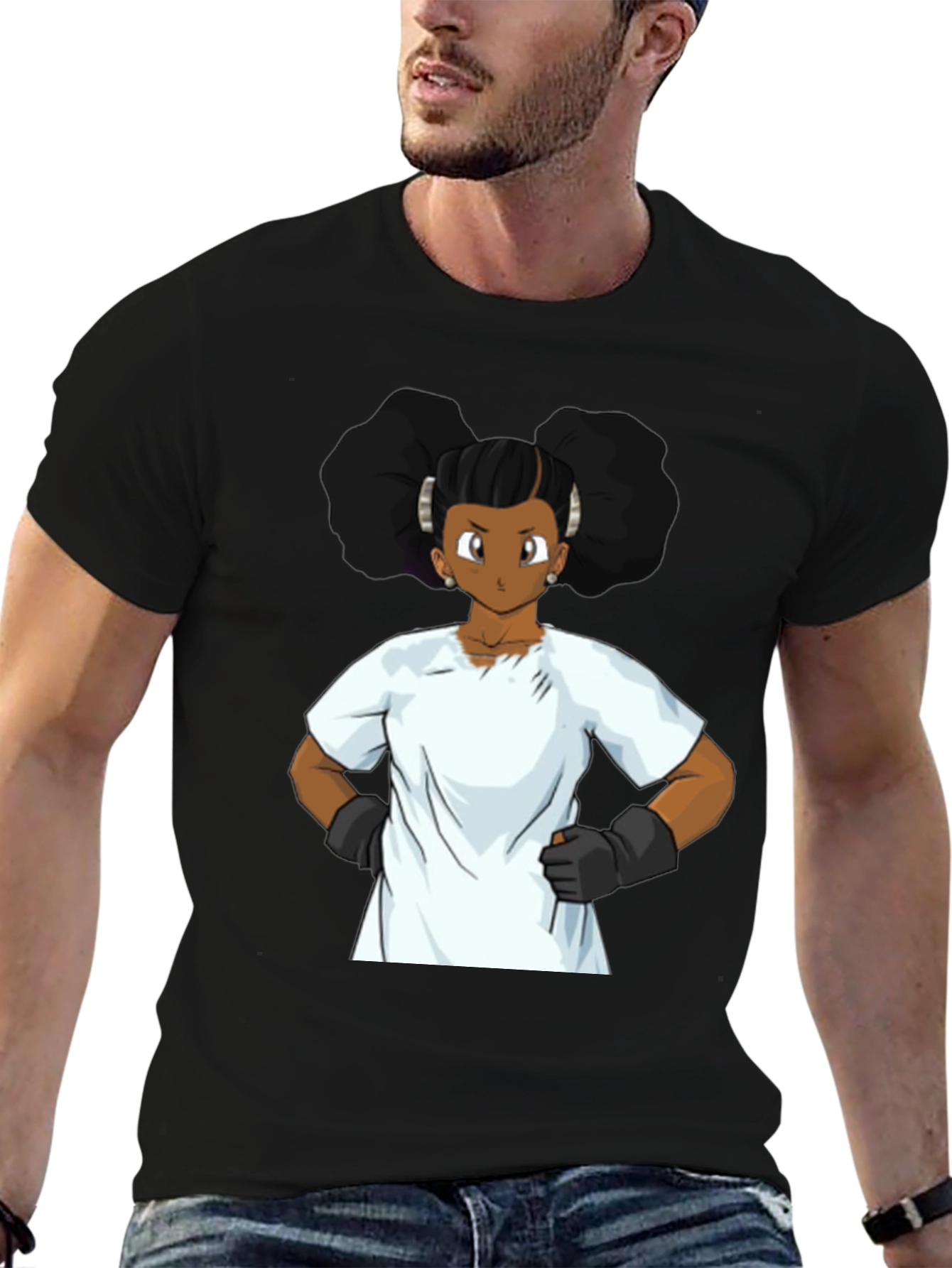 Cartoon Graphic Black T-Shirt