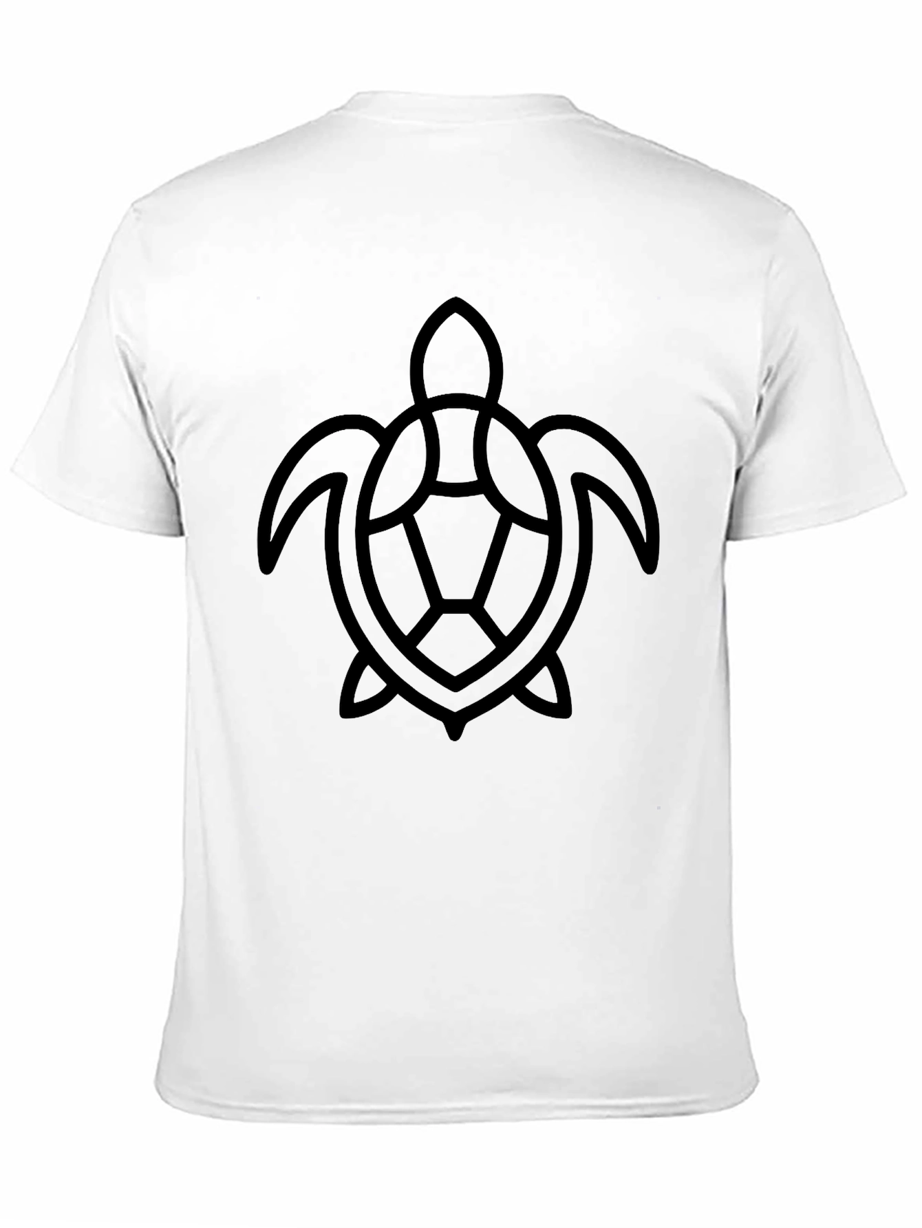 Minimalist Turtle Graphic Black T-Shirt