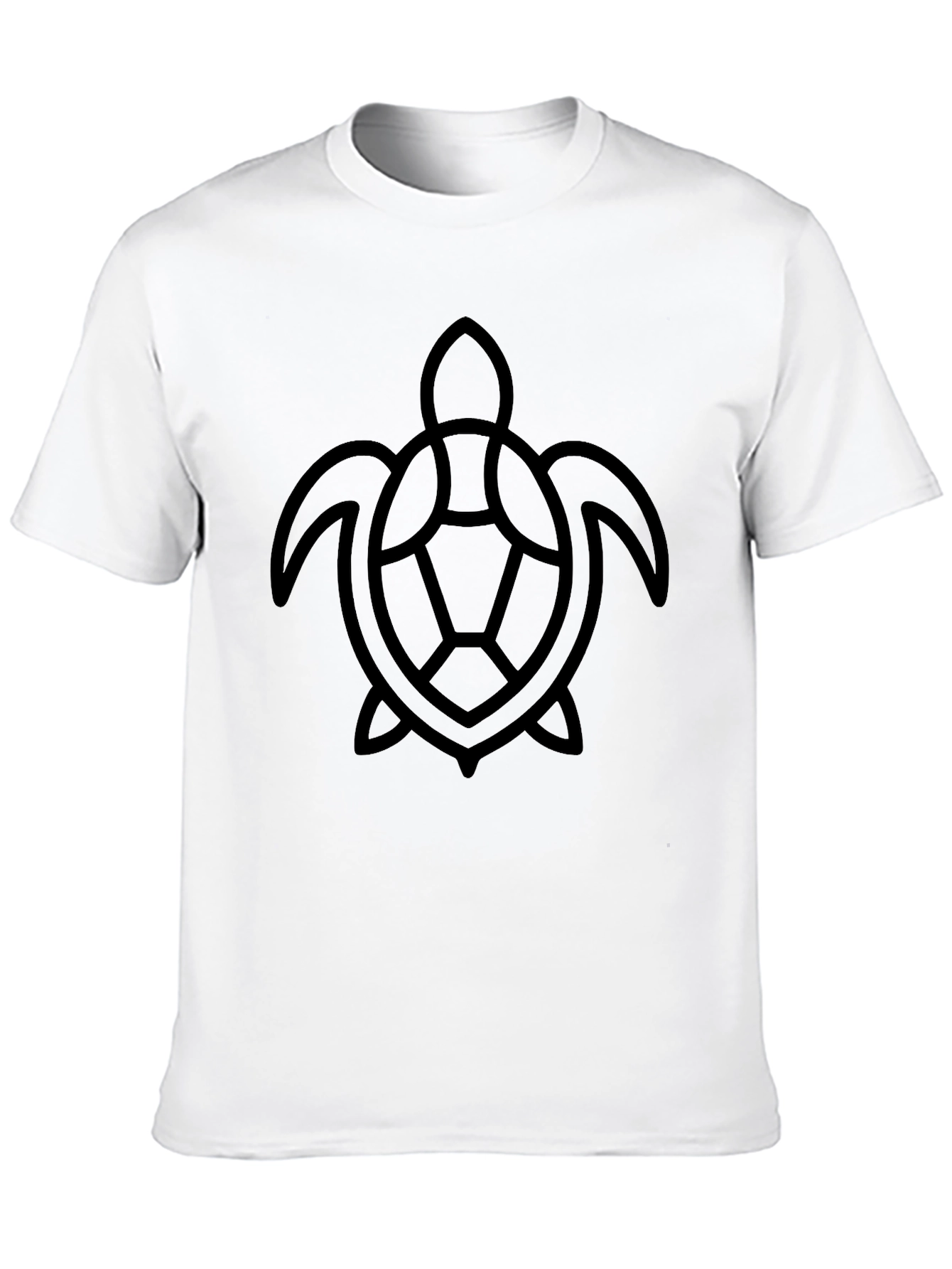 Minimalist Turtle Graphic Black T-Shirt
