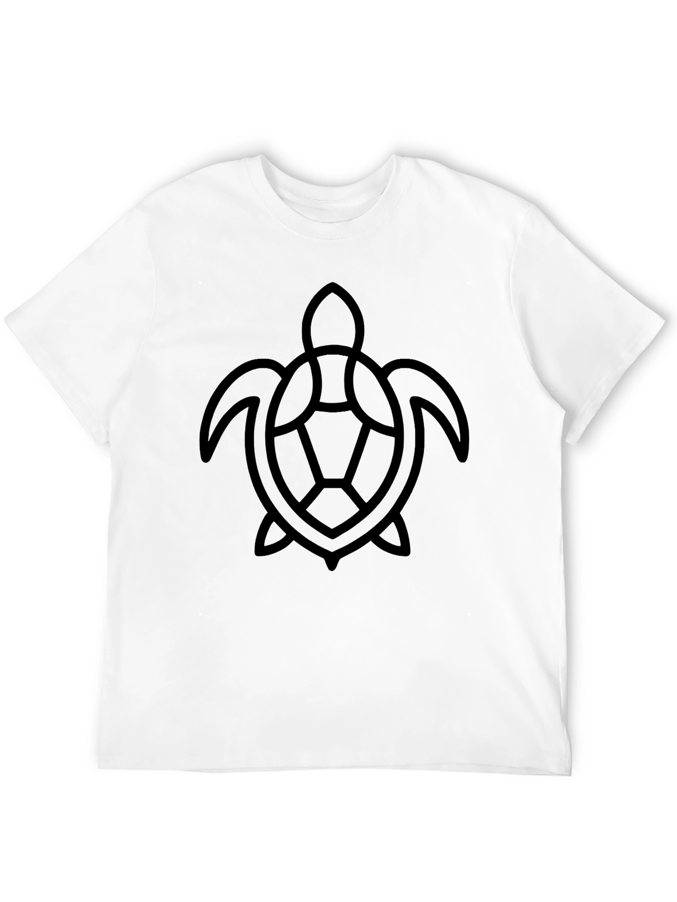 Minimalist Turtle Graphic Black T-Shirt