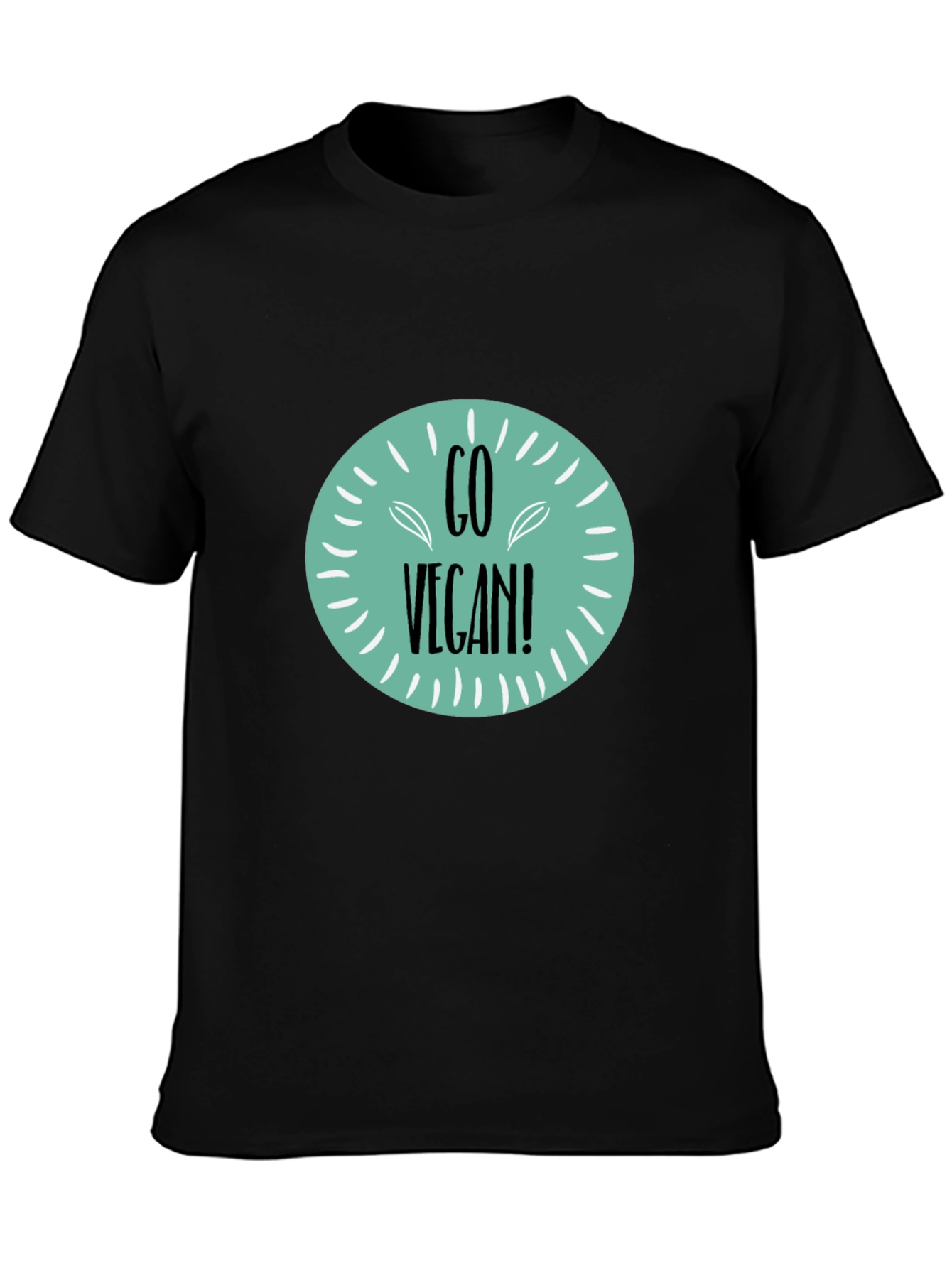 Go Vegan! Black Graphic Tee