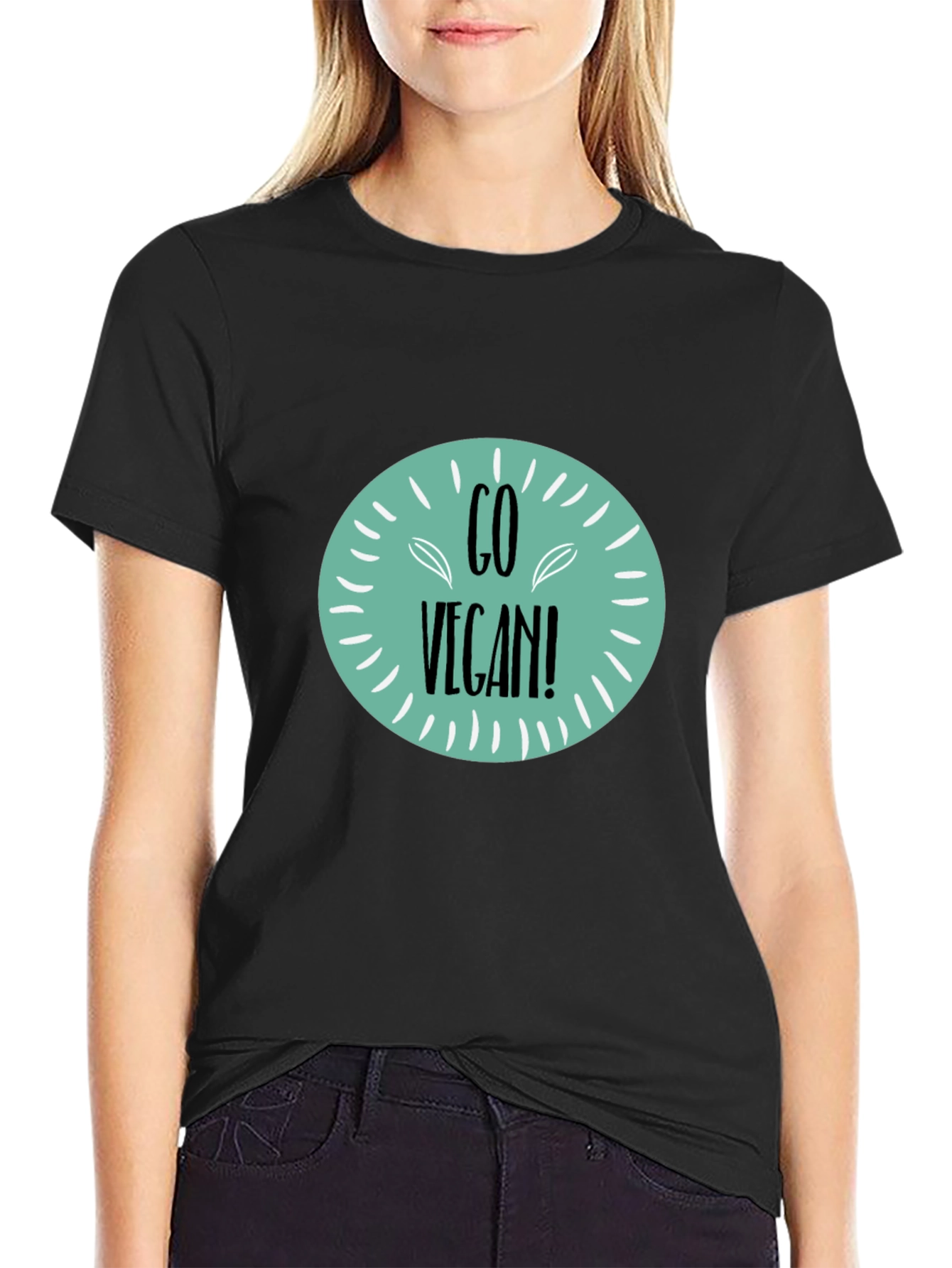 Go Vegan! Black Graphic Tee