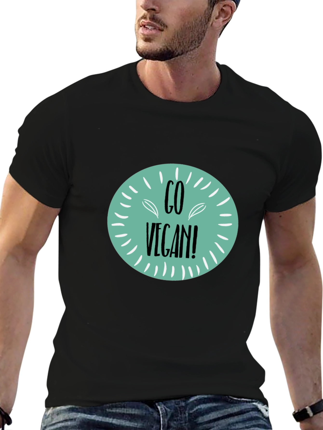 Go Vegan! Black Graphic Tee
