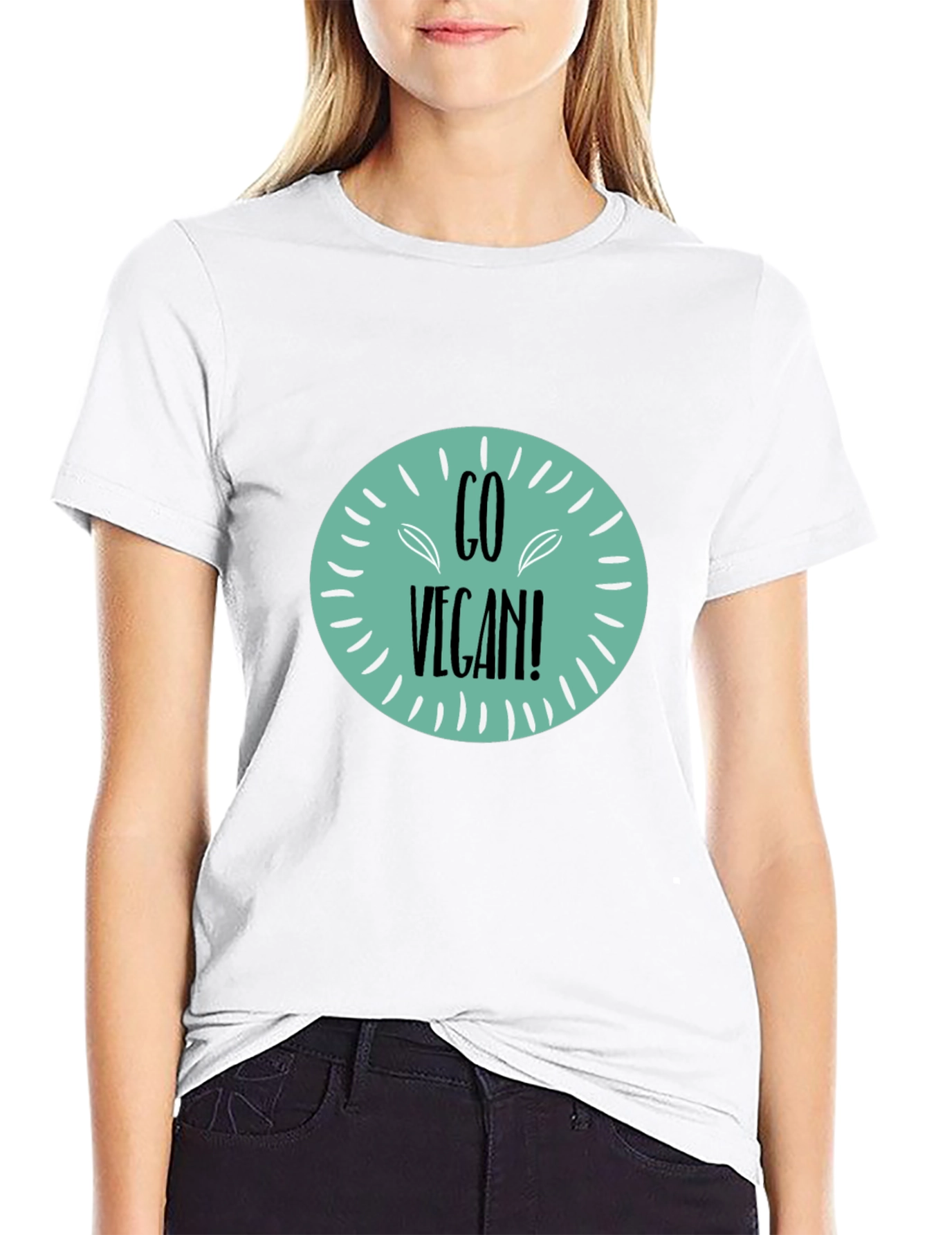 Go Vegan! Black Graphic Tee