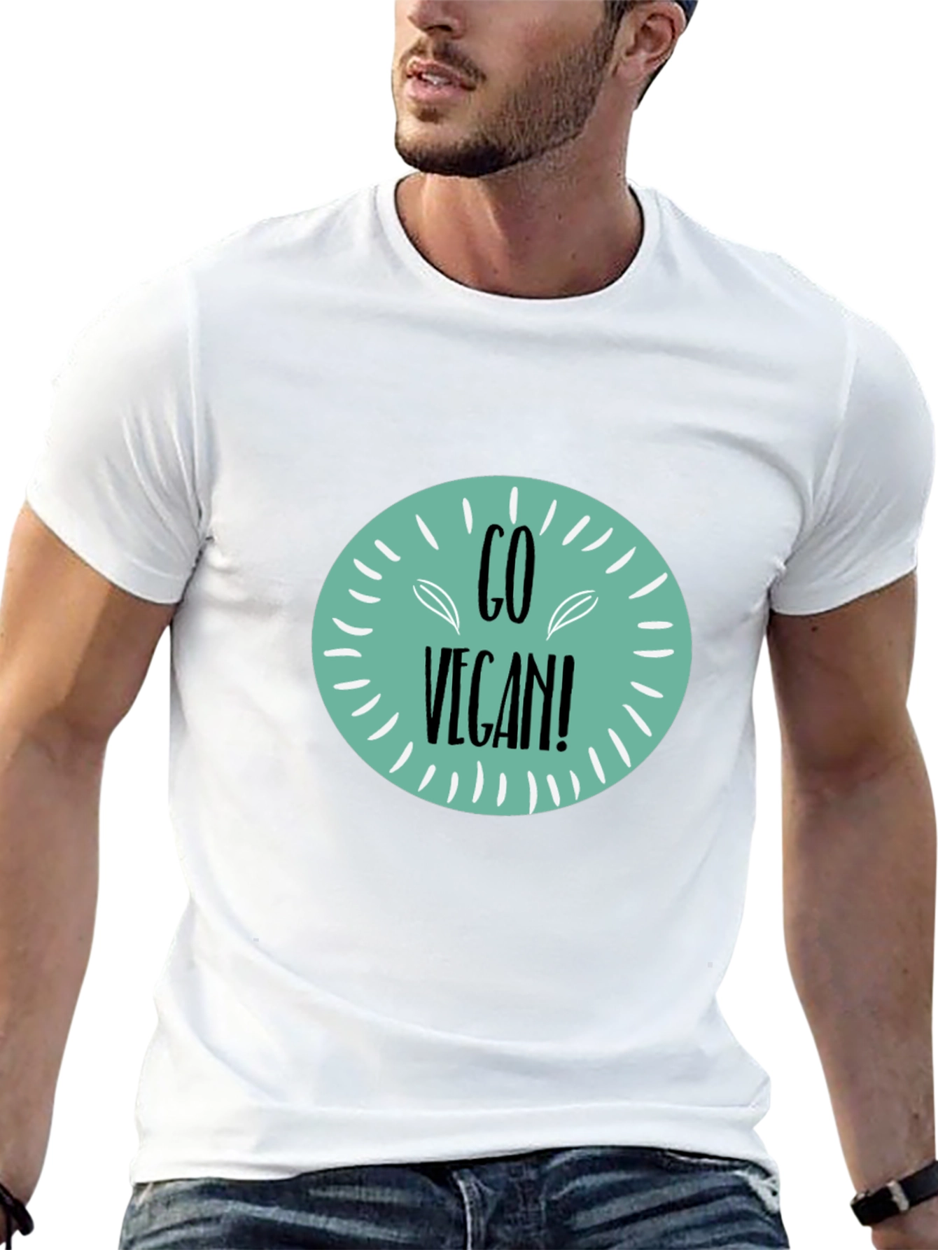 Go Vegan! Black Graphic Tee