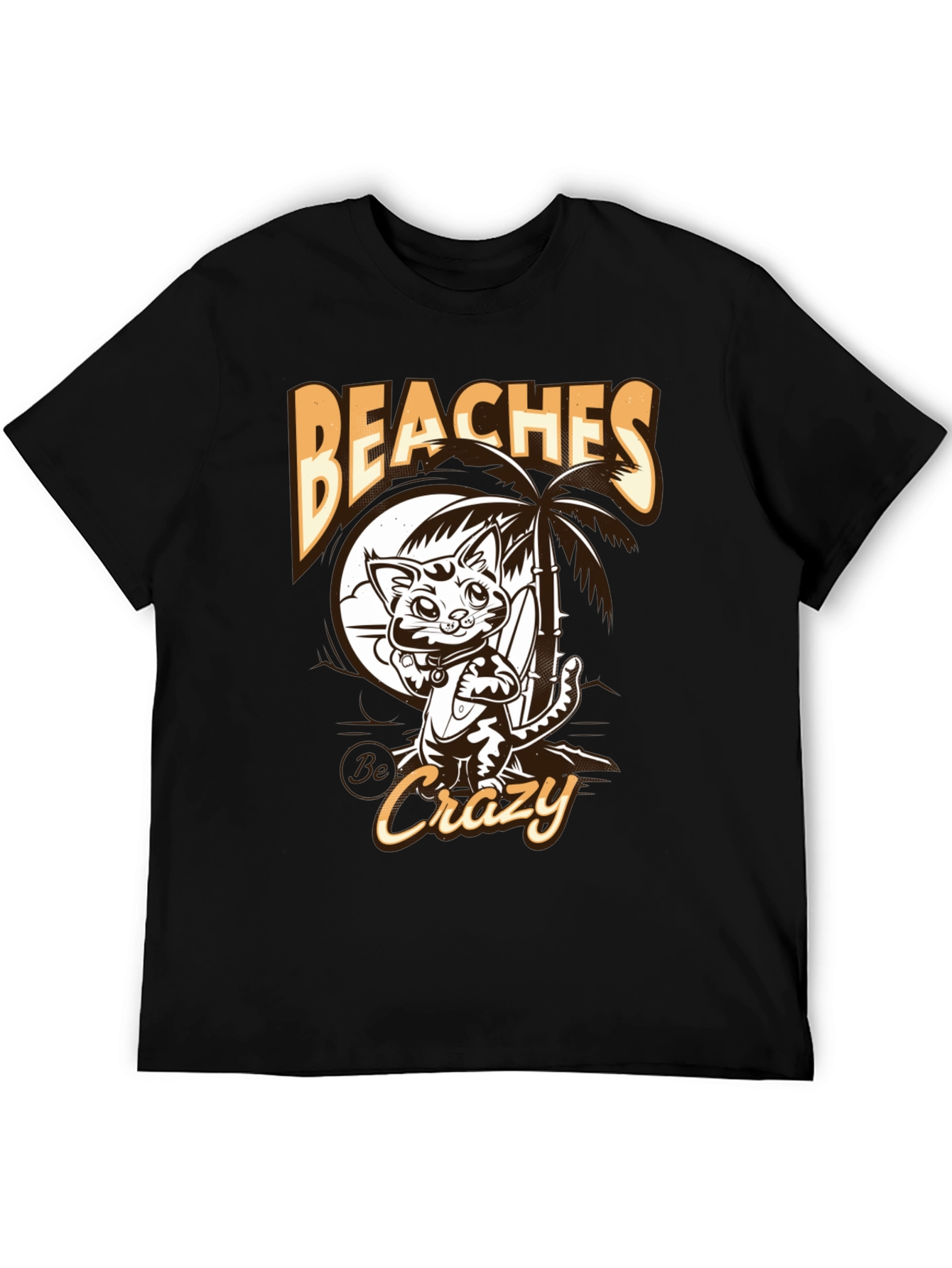 Beaches Crazy Cat Graphic T-Shirt