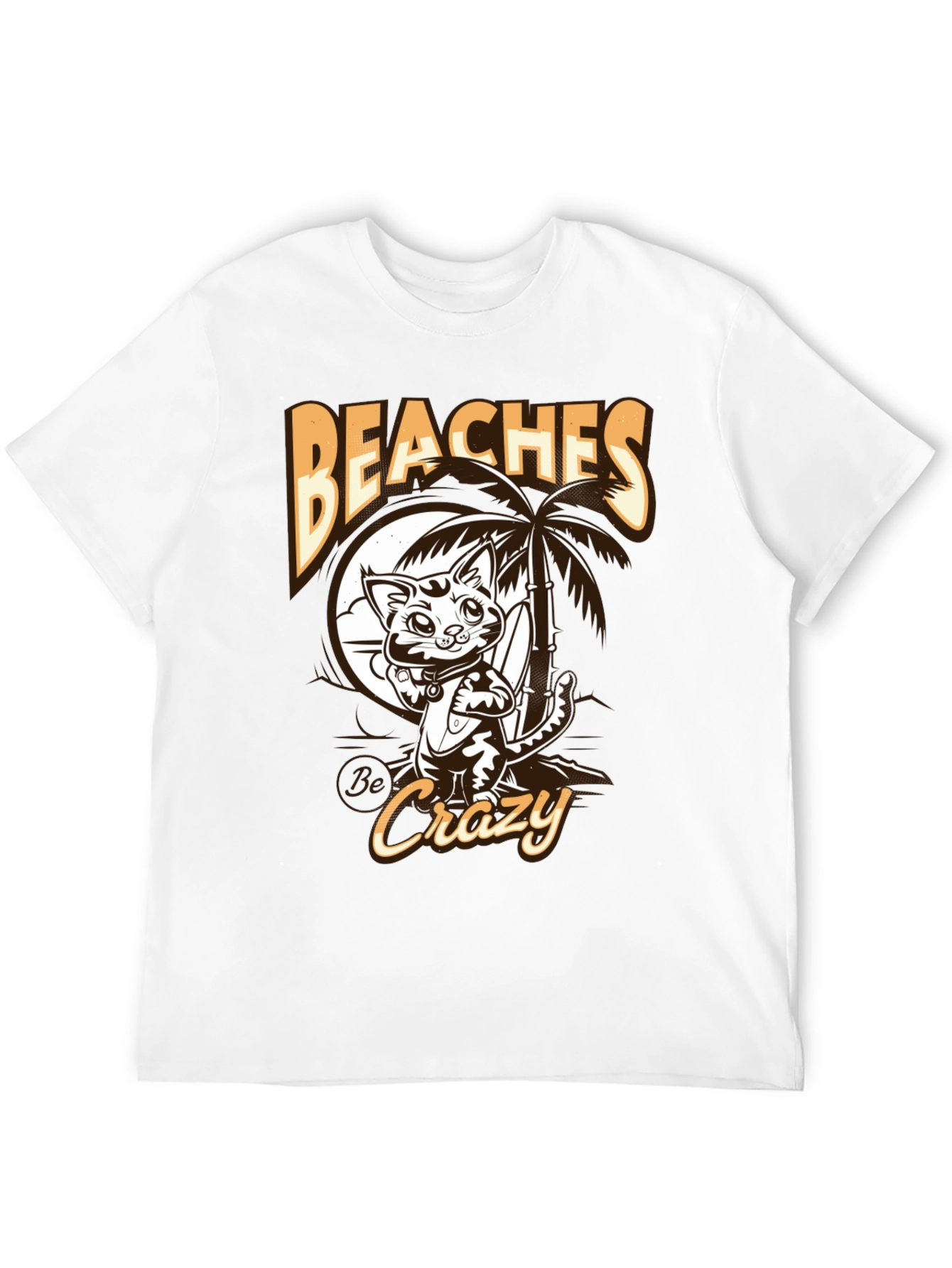 Beaches Crazy Cat Graphic T-Shirt