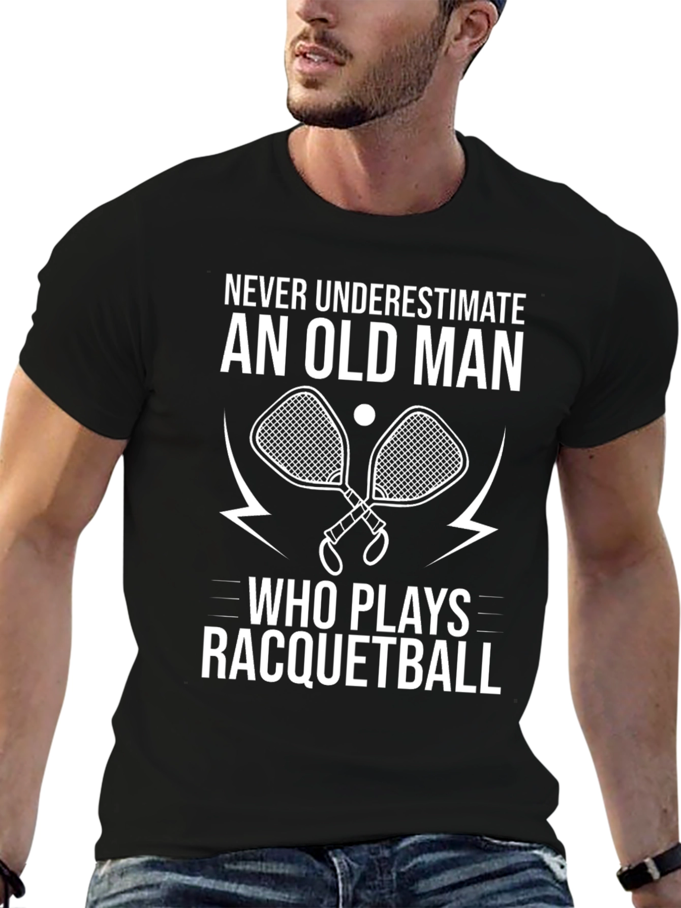 Old Man Racquetball Graphic Tee