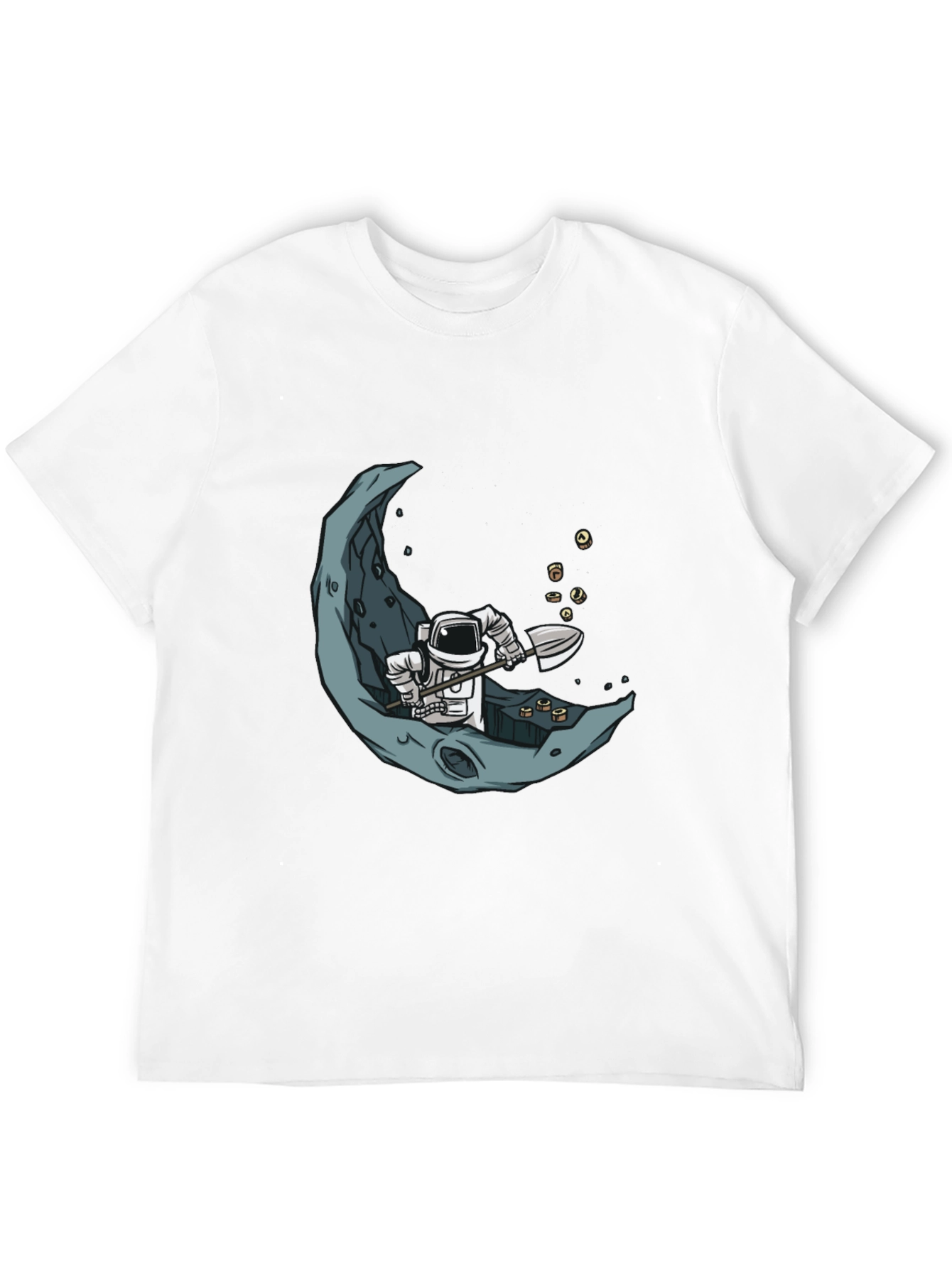 Astronaut Moon Mining Graphic Tee