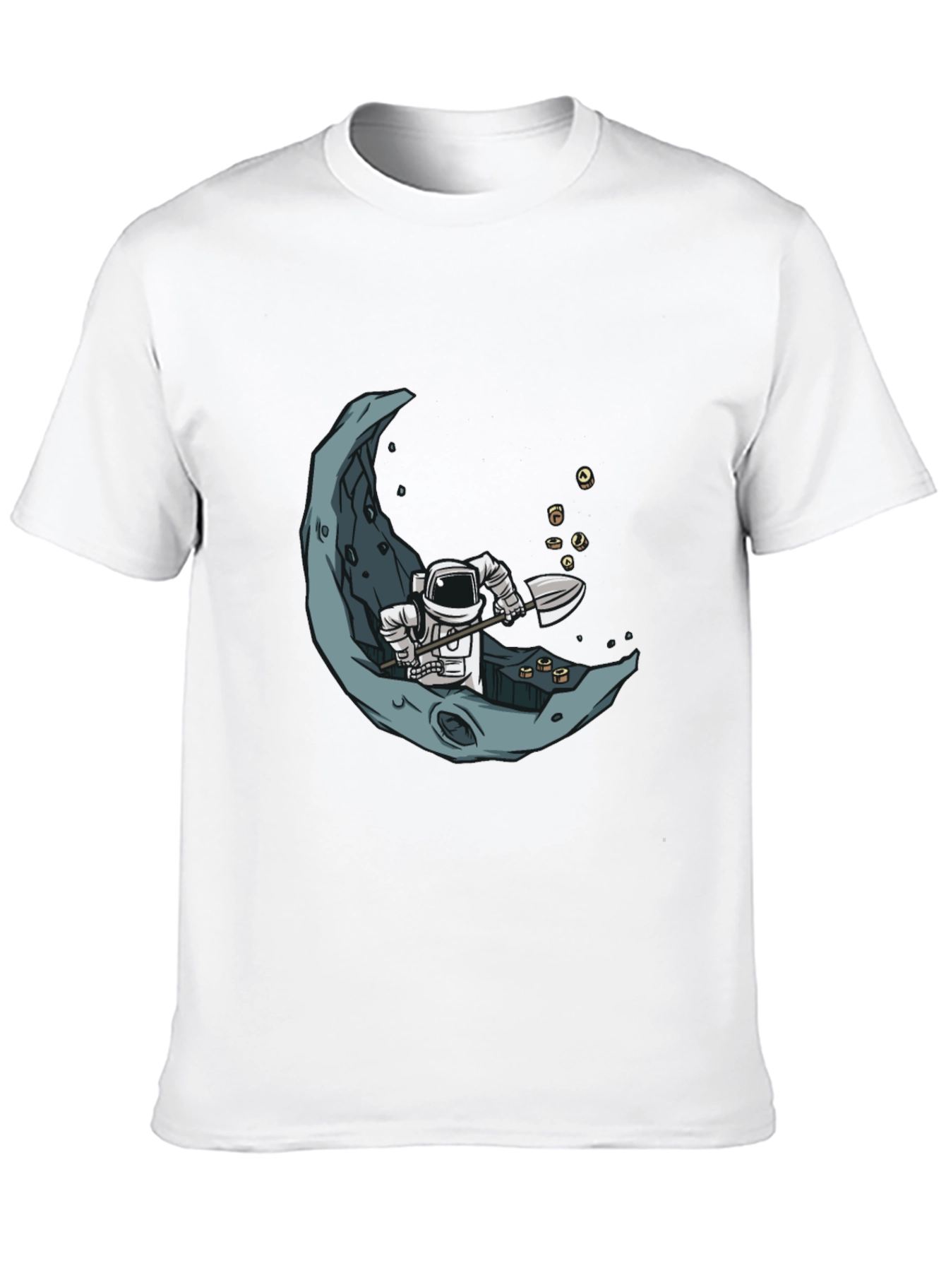 Astronaut Moon Mining Graphic Tee