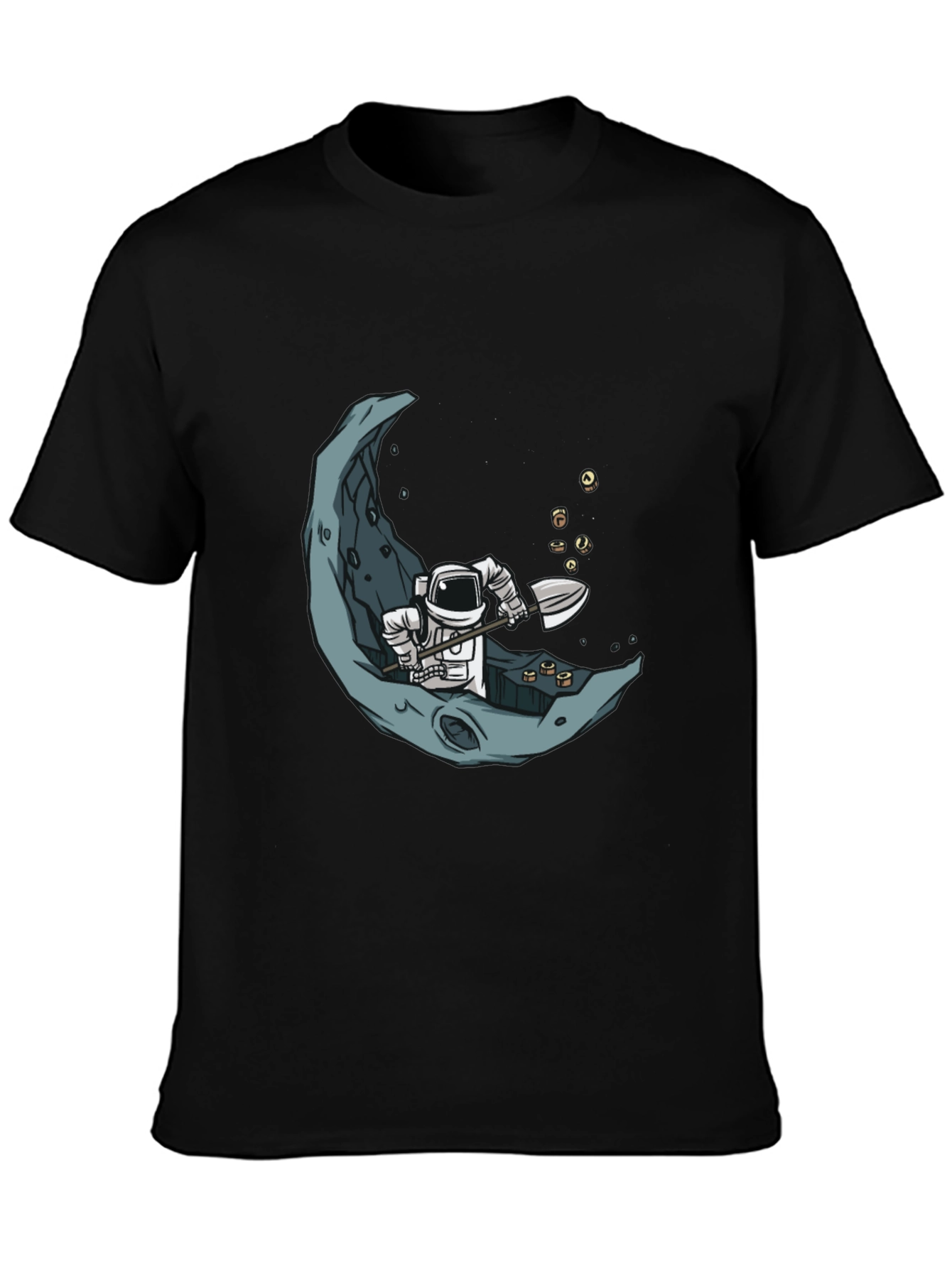 Astronaut Moon Mining Graphic Tee