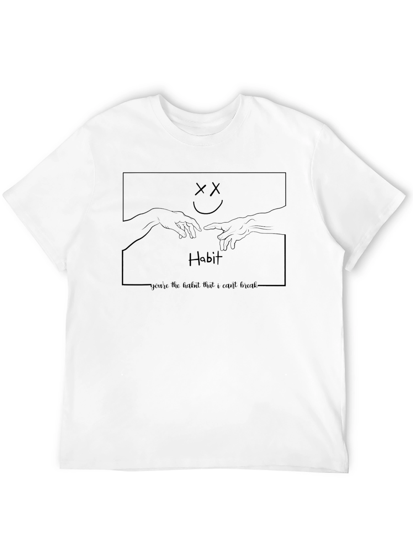 Habit Graphic Print Black T-Shirt