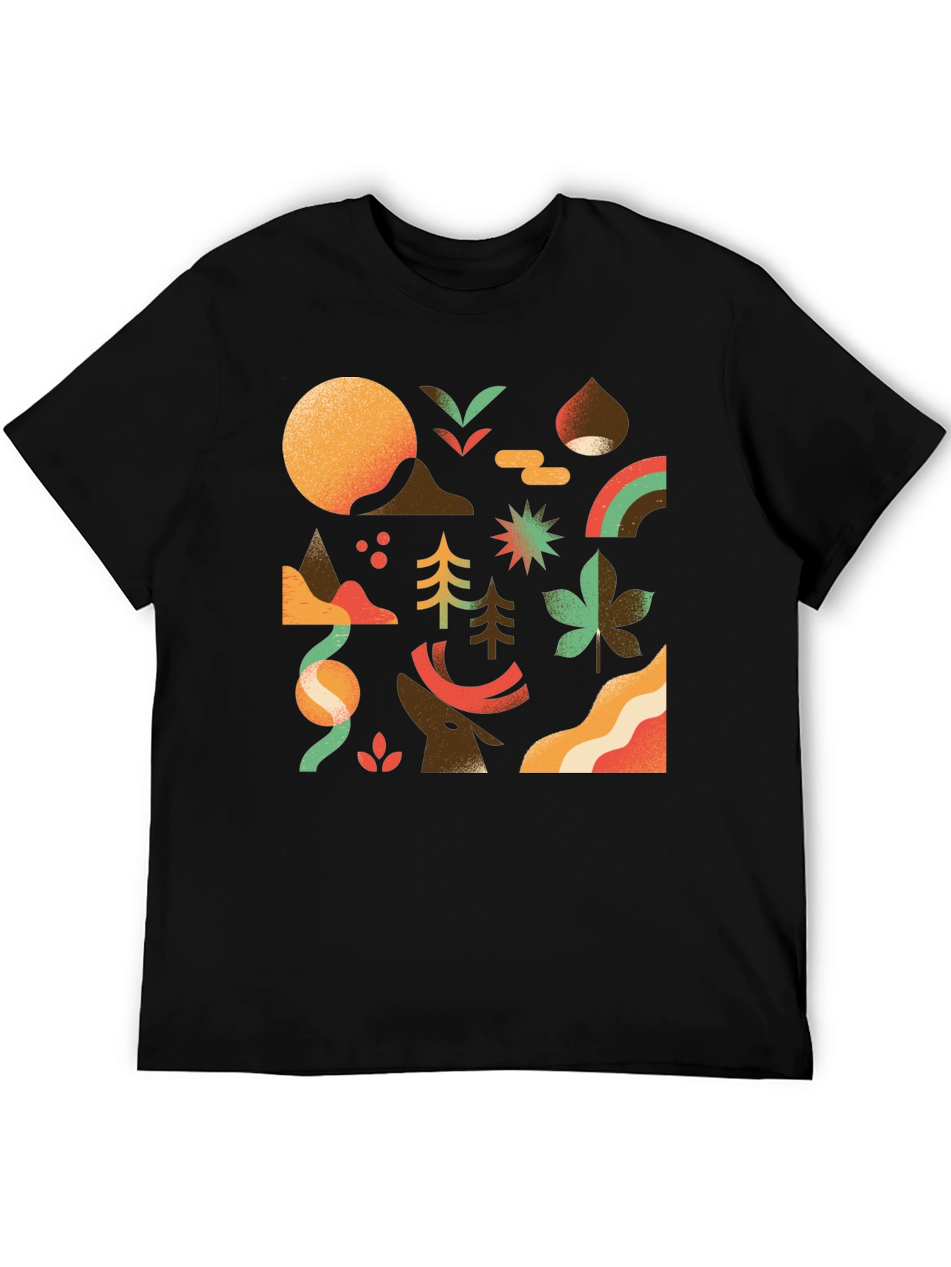 Abstract Nature Graphic Tee - Stylish Comfort