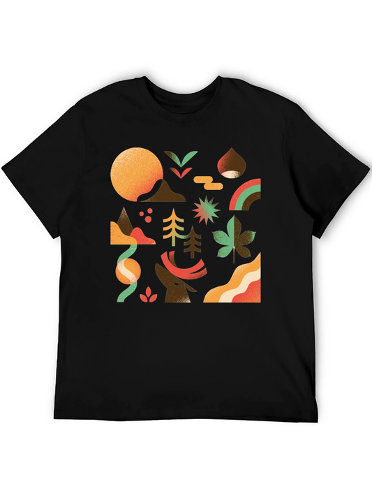 Abstract Nature Graphic Tee - Stylish Comfort