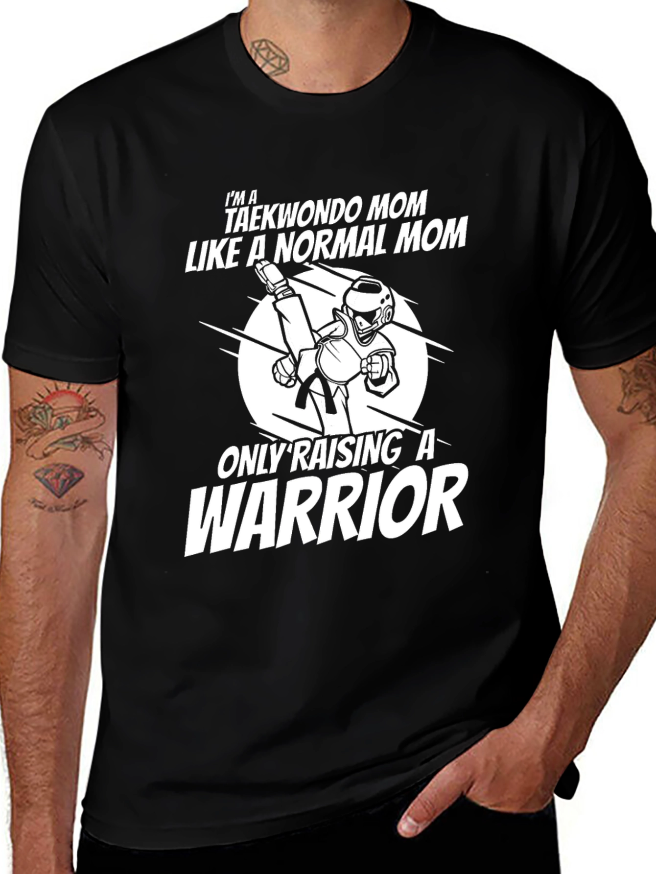 Taekwondo Mom Warrior Graphic T-Shirt